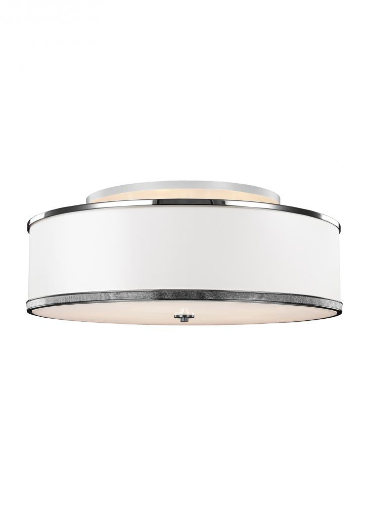 Generation Lighting - Feiss 5 - Light Indoor Semi-Flush Mount SF327PN Flush Mount Ceiling Light Generation Lighting Nickel  