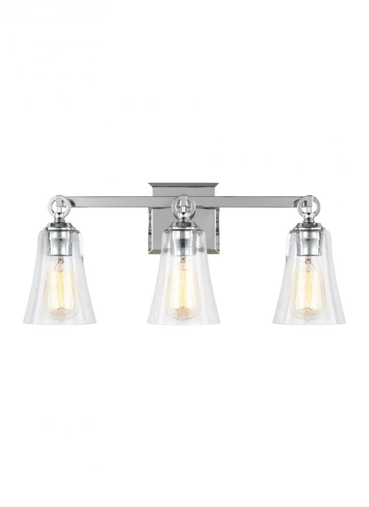 Generation Lighting - Feiss 3 - Light Vanity VS24703 Wall Light Fixtures Generation Lighting Chrome  