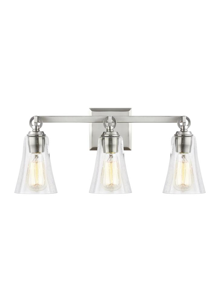 Generation Lighting - Feiss 3 - Light Vanity VS24703 Wall Light Fixtures Generation Lighting Nickel  