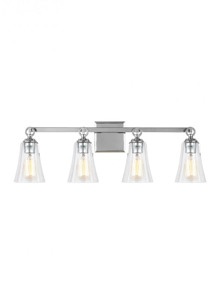 Generation Lighting - Feiss 4 - Light Vanity VS24704 Wall Light Fixtures Generation Lighting Chrome  