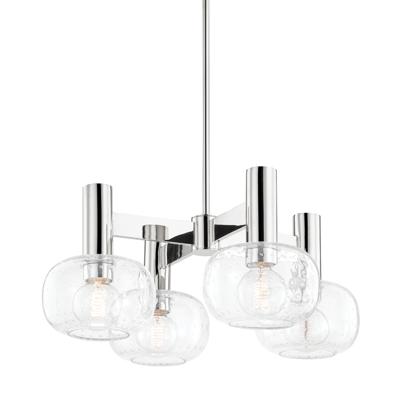 Mitzi 4 LIGHT CHANDELIER H403804 Chandeliers Mitzi Nickel  