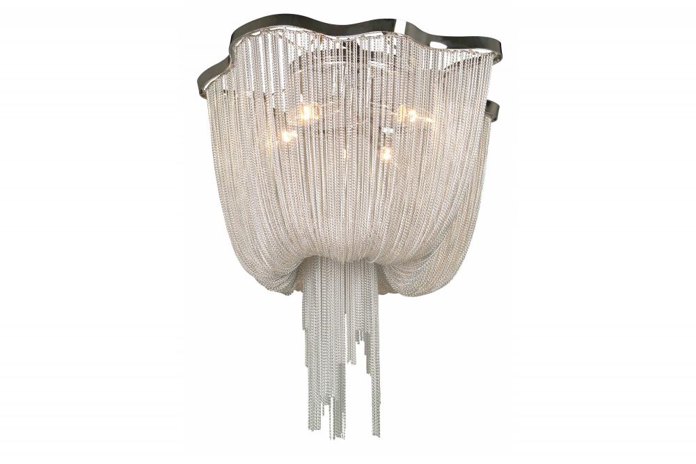 Avenue Lighting MULLHOLAND DR. DRAPED CHROME CHAIN FLUSH MOUNT HF1403