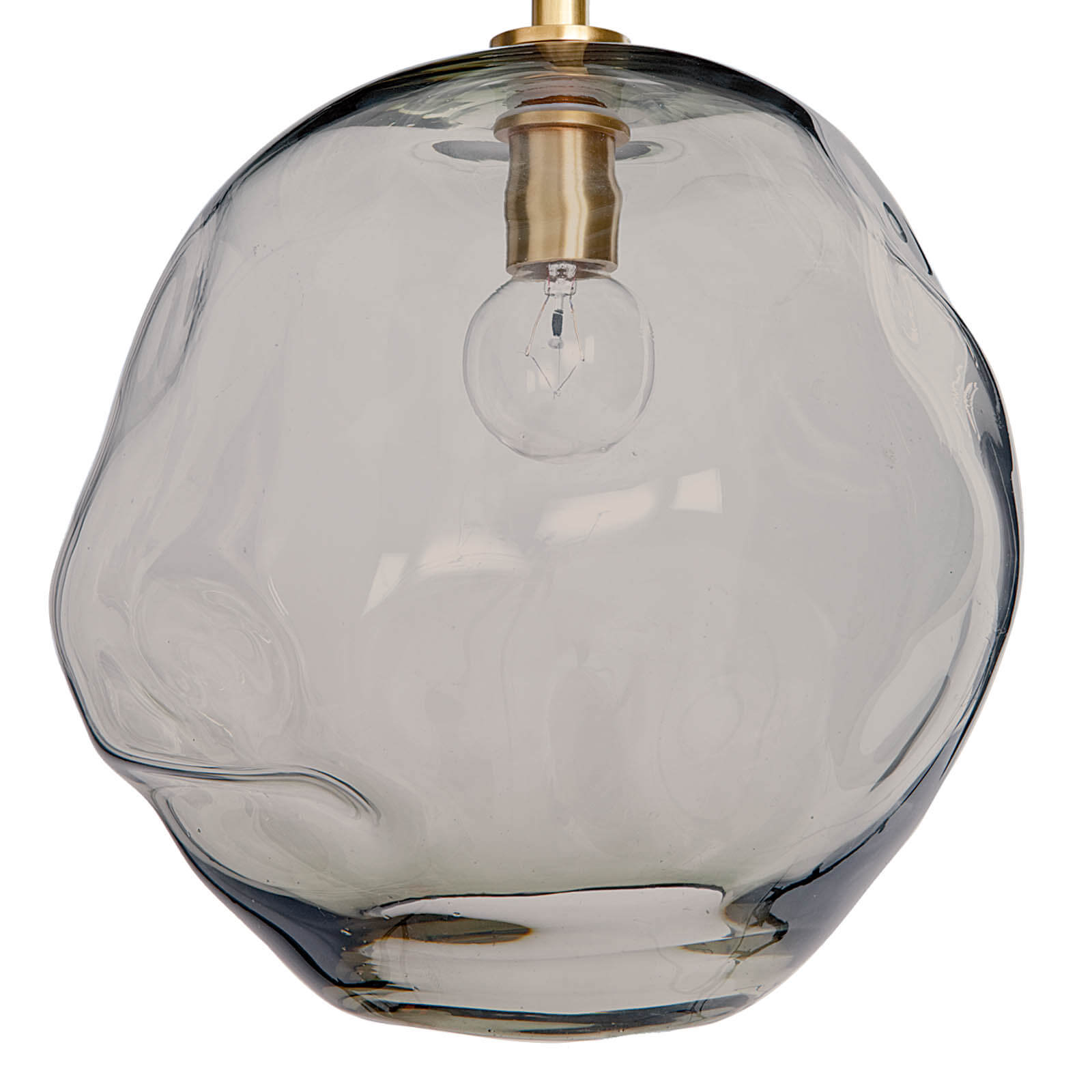 Regina Andrew  Molten Pendant Large With Smoke Glass (Natural Brass) Pendant Regina Andrew   