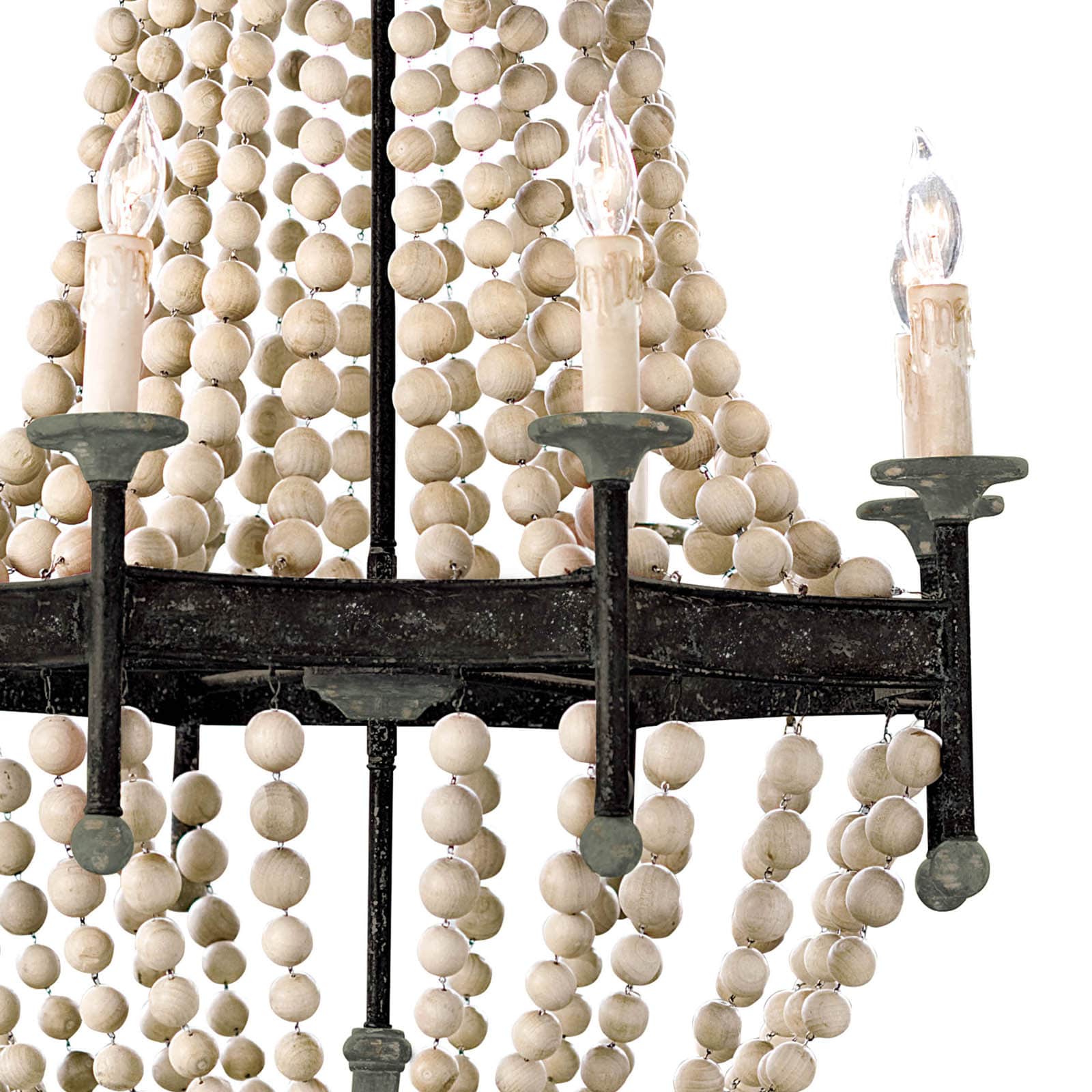 Regina Andrew Wood Beaded Chandelier