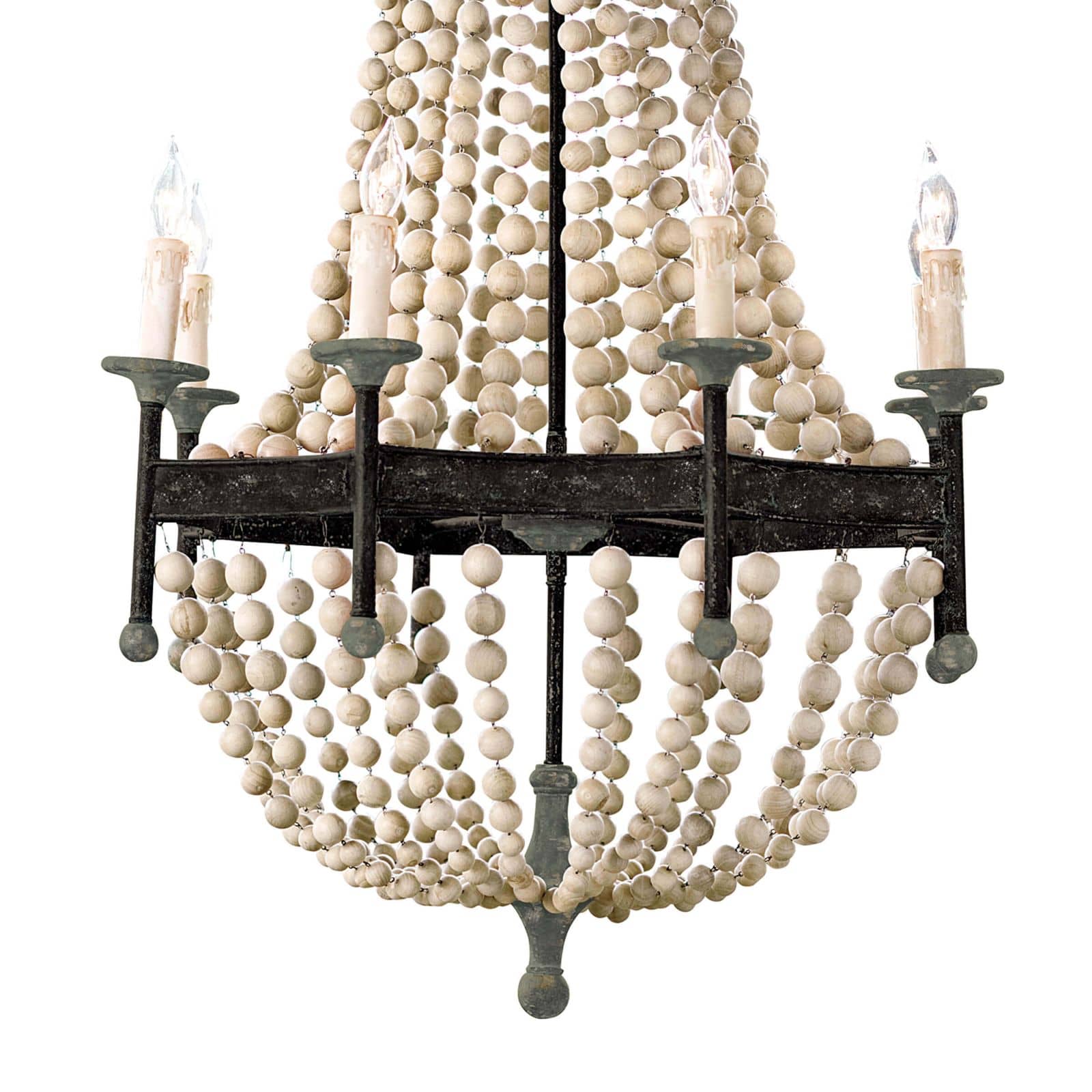 Regina Andrew Wood Beaded Chandelier