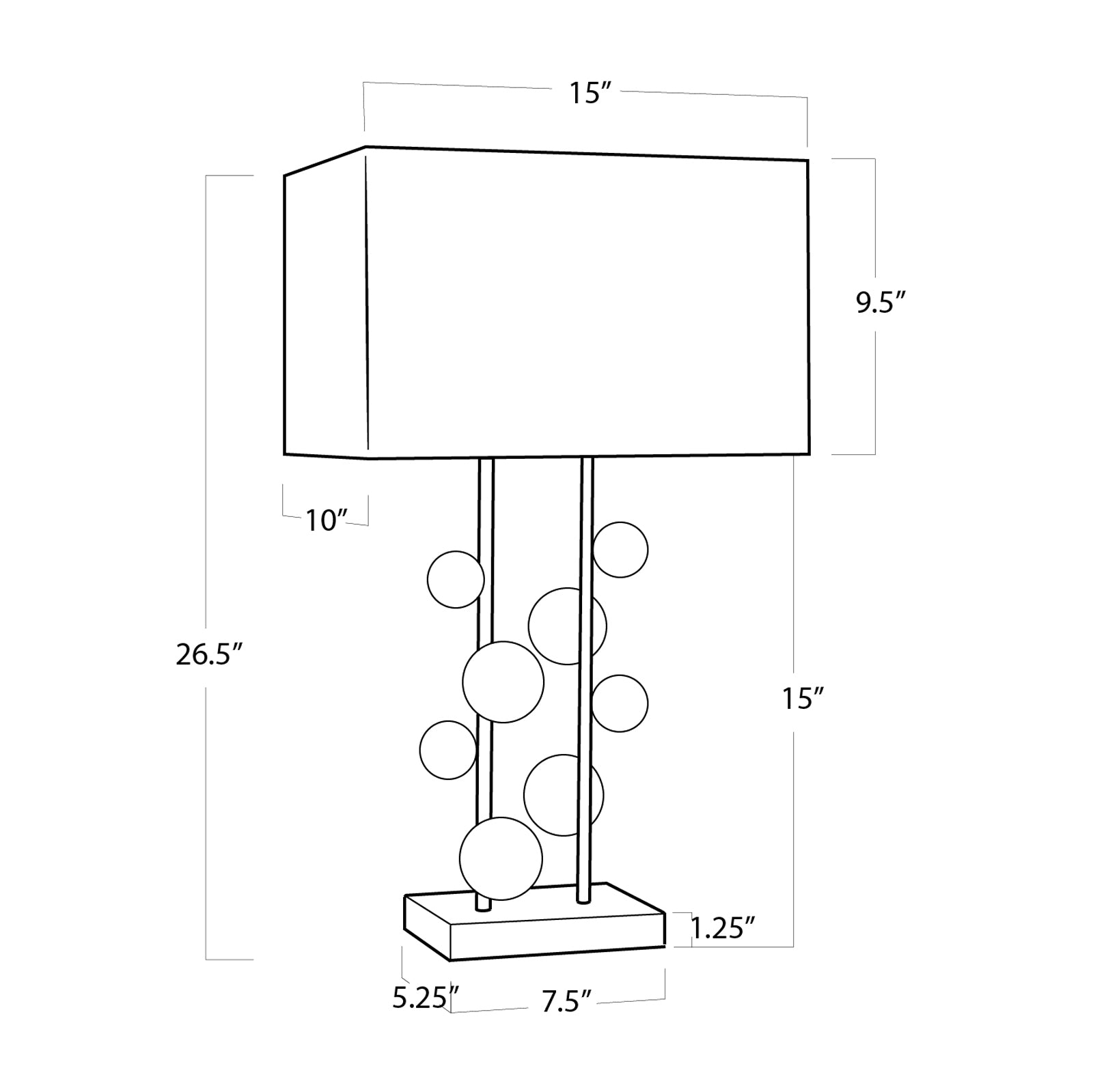 Regina Andrew  Bijou Table Lamp (Clear) Table Lamps Regina Andrew   