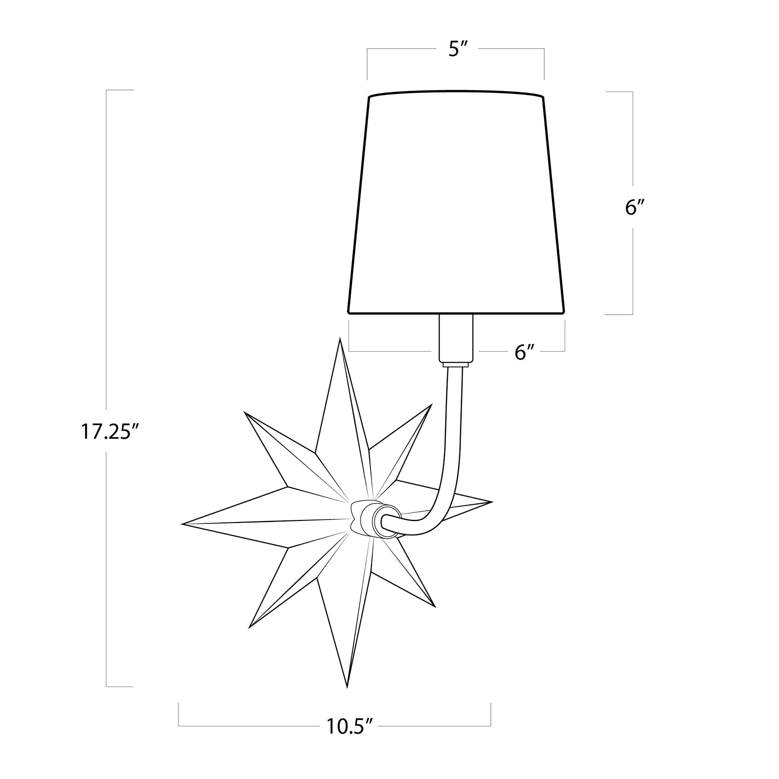 Regina Andrew  Etoile Sconce Wall Sconces Regina Andrew   