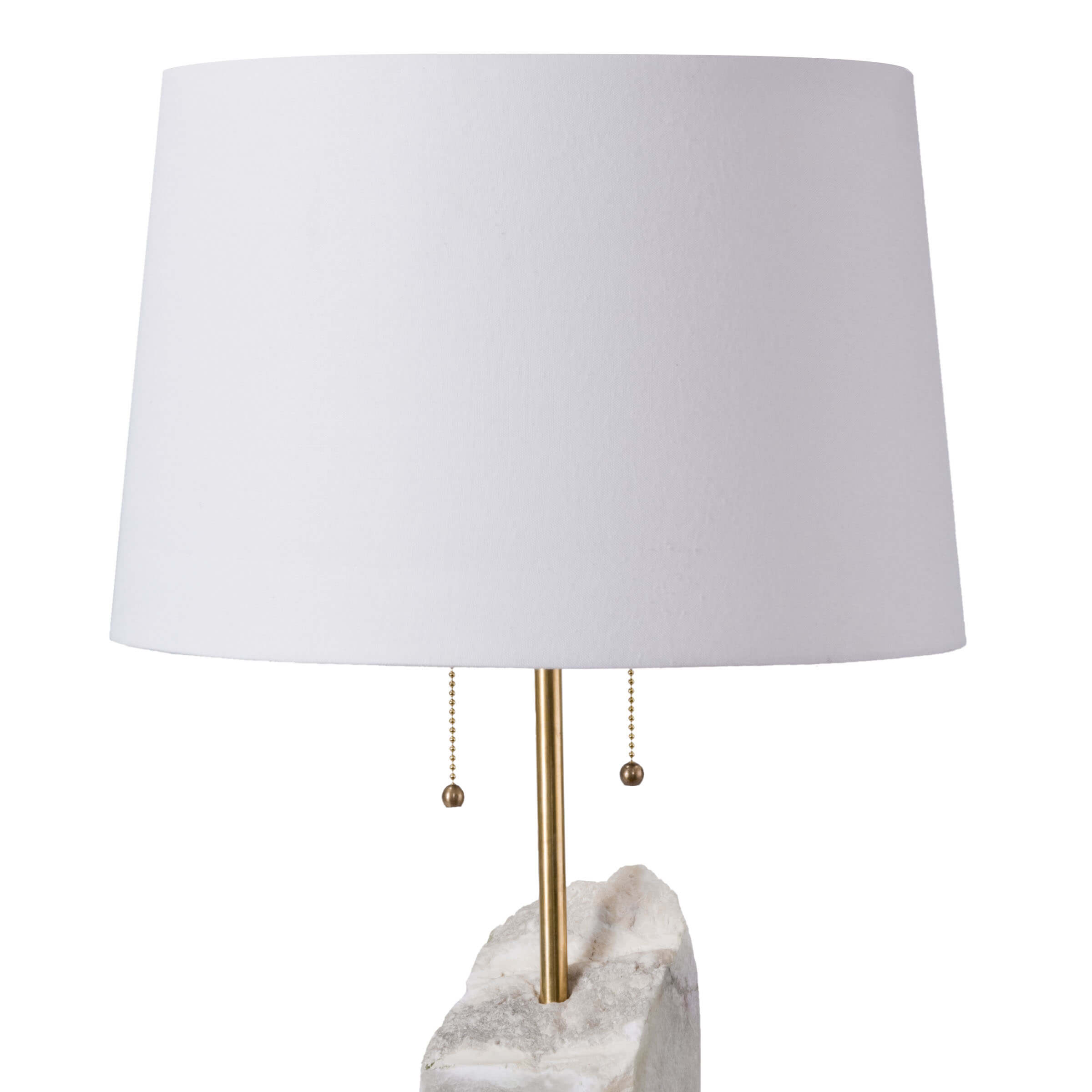 Regina Andrew  Square Raw Alabaster Table Lamp Table Lamps Regina Andrew   