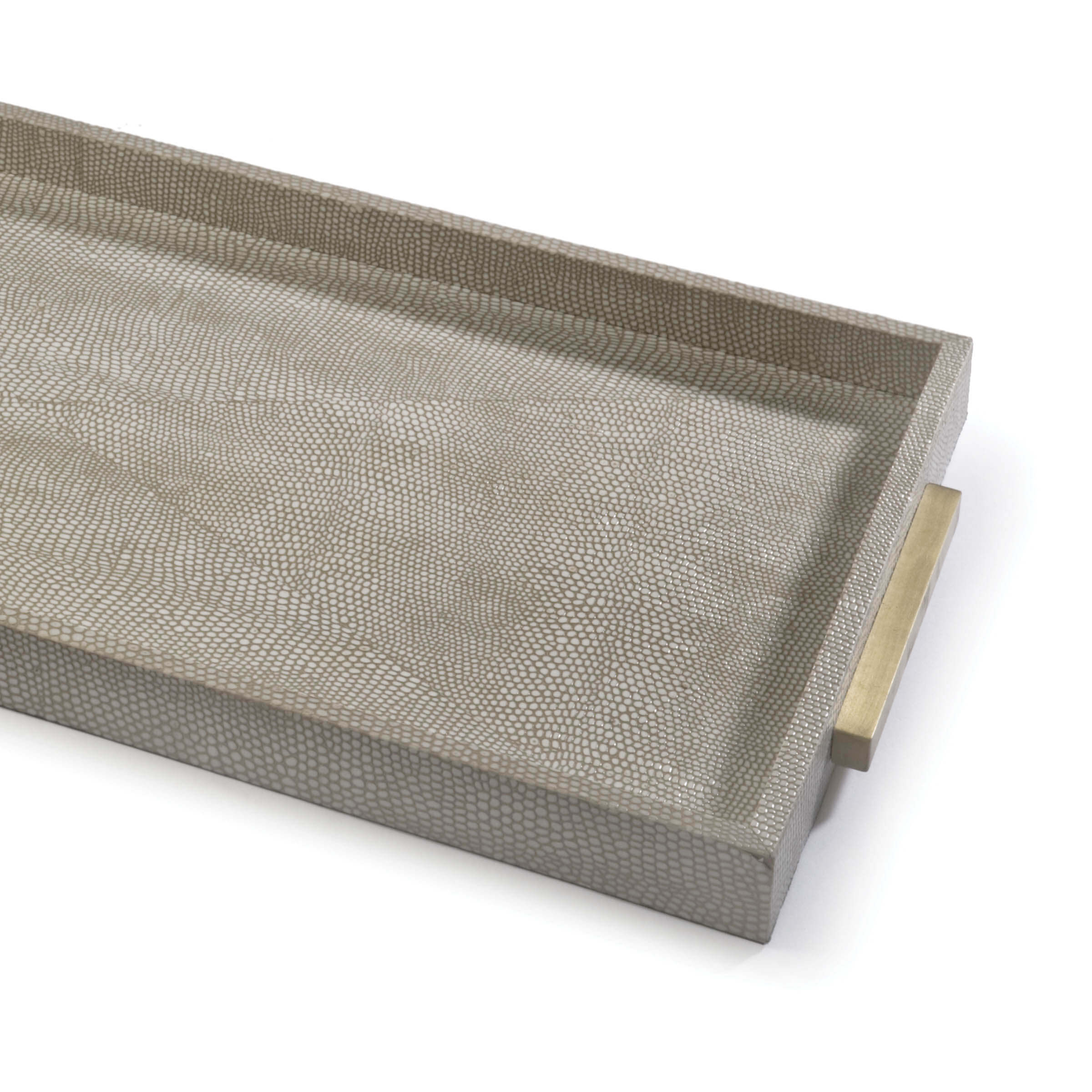 Regina Andrew  Rectangle Shagreen Boutique Tray (Ivory Grey Python) Trays Regina Andrew   