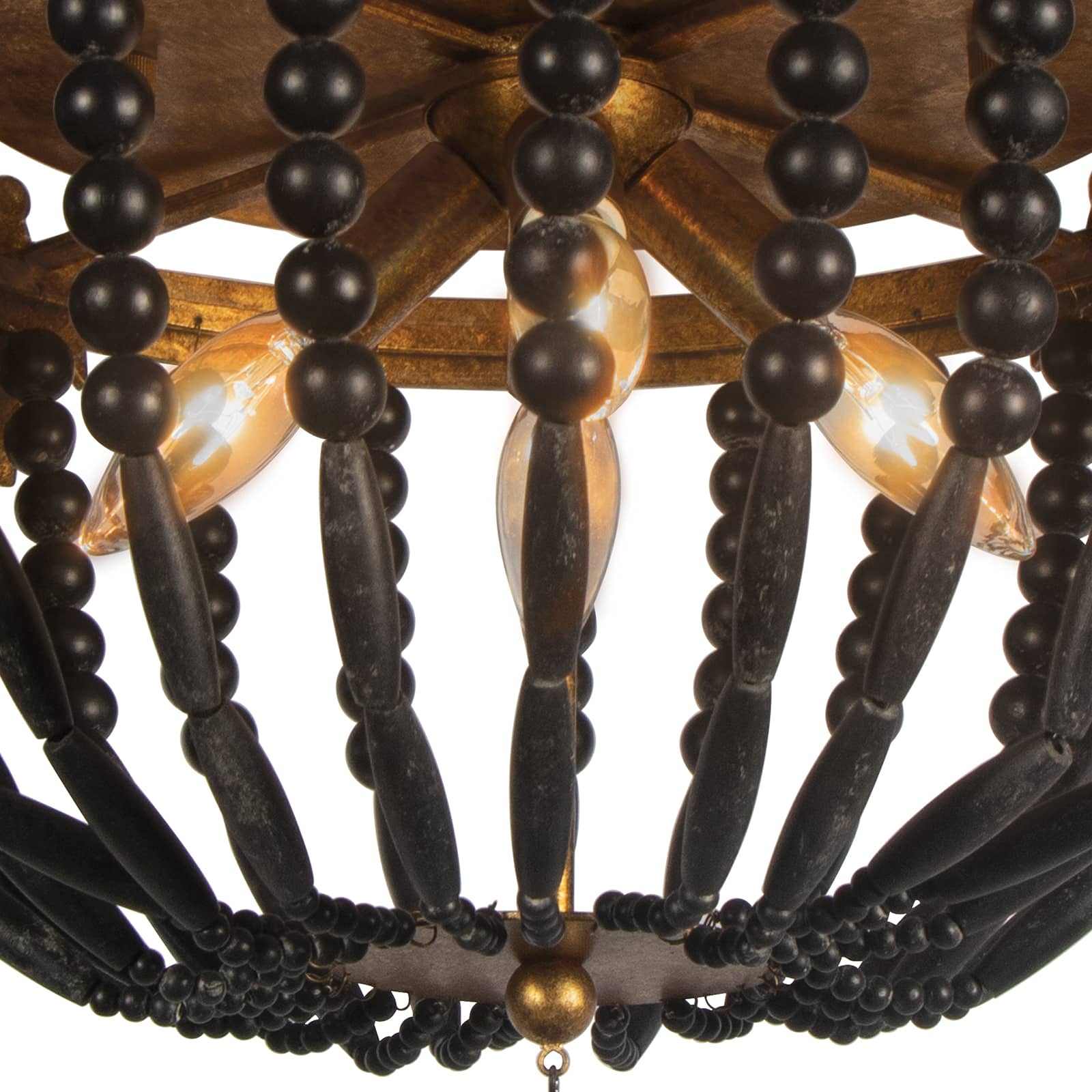 Regina Andrew Fabian Wood Bead Flush Mount