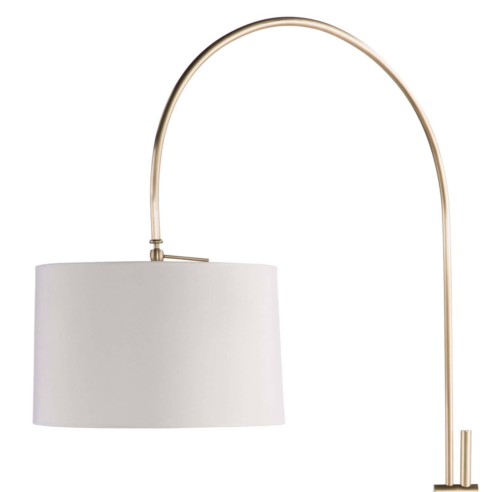 Regina Andrew  Arc Floor Lamp With Fabric Shade (Natural Brass) Lamp Regina Andrew   