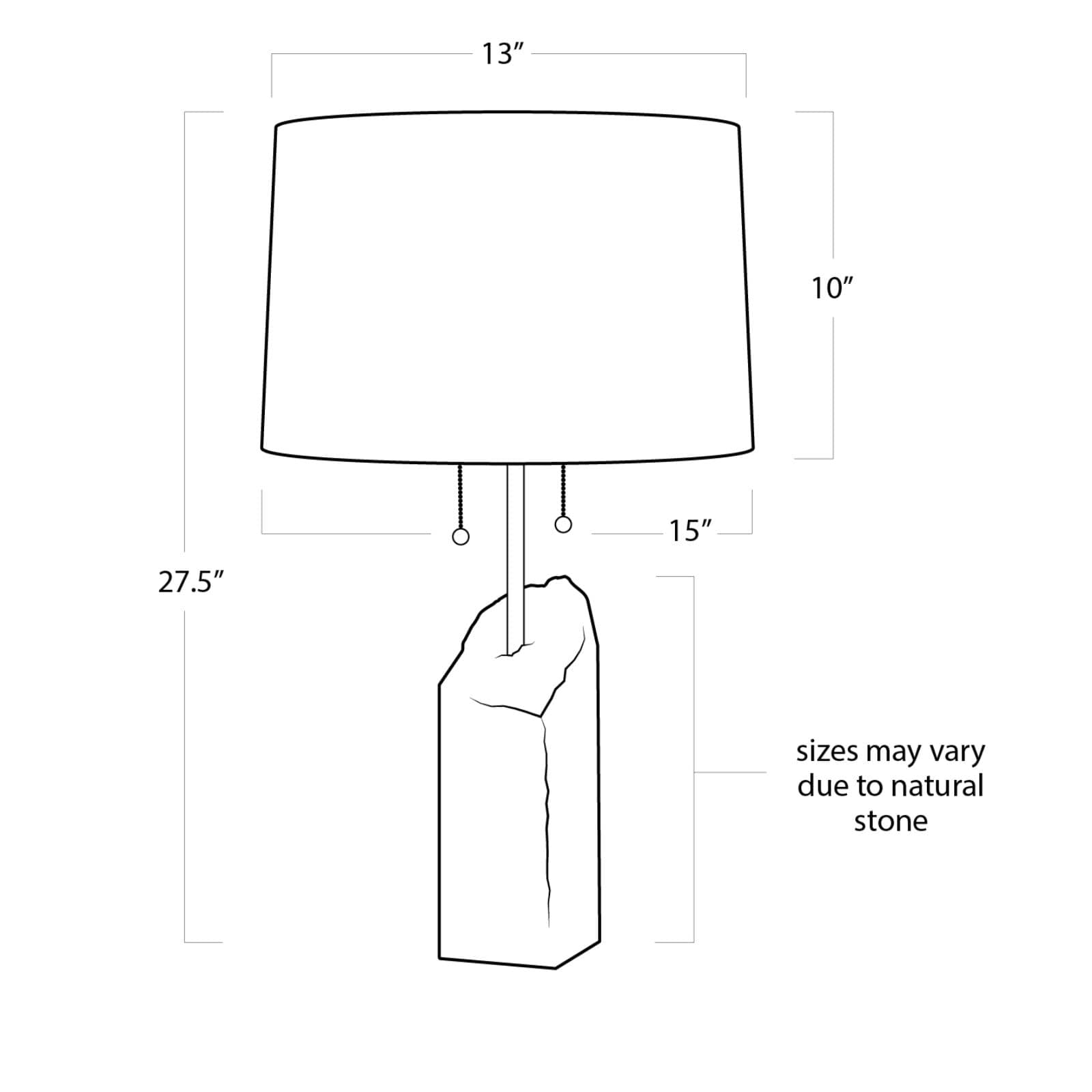 Regina Andrew Square Raw Alabaster Table Lamp