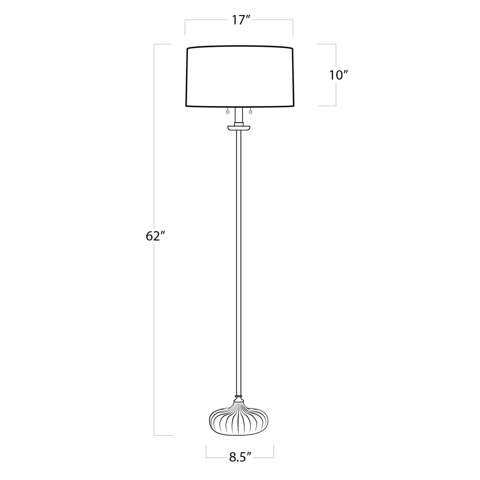 Regina Andrew Clove Stem Floor Lamp (Antique Gold Leaf)