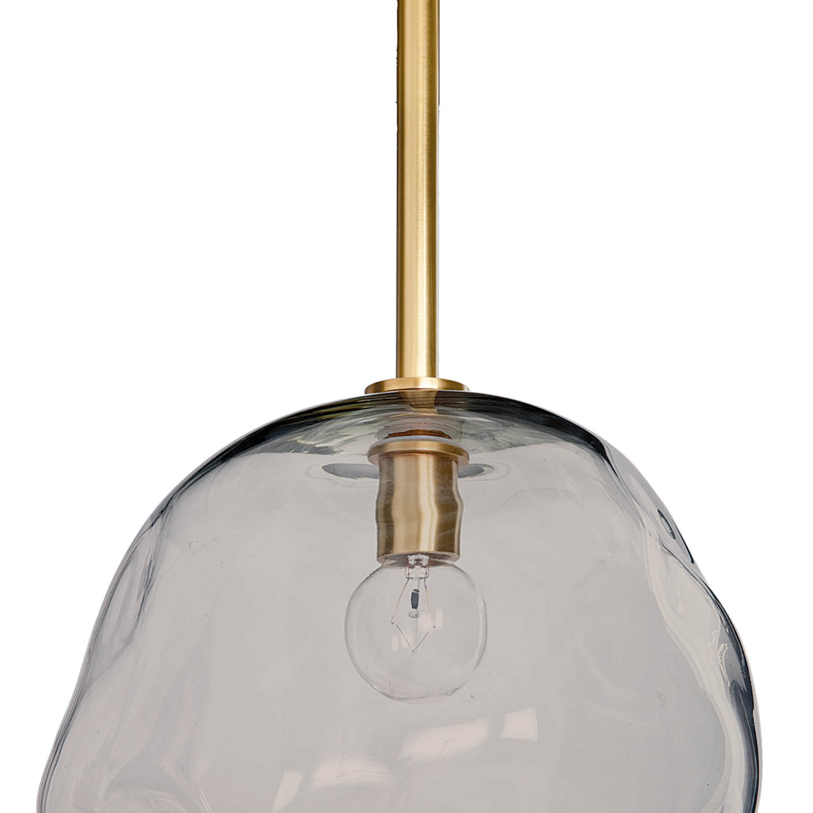 Regina Andrew  Molten Pendant Large With Smoke Glass (Natural Brass) Pendant Regina Andrew   