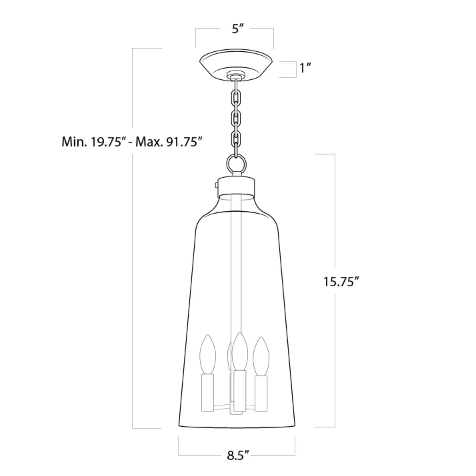 Regina Andrew  Wythe Glass Pendant Pendant Regina Andrew   