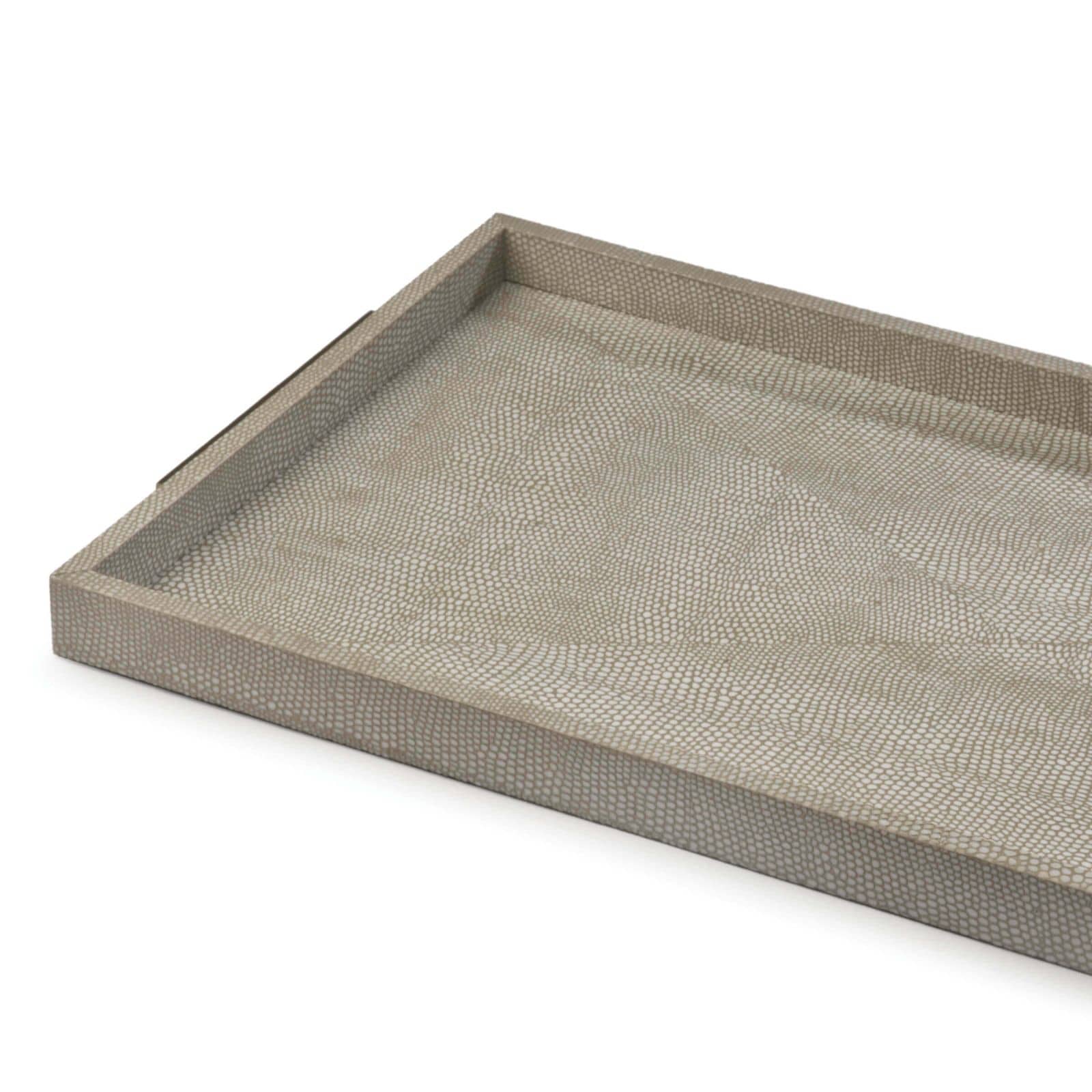 Regina Andrew  Rectangle Shagreen Boutique Tray (Ivory Grey Python) Trays Regina Andrew   