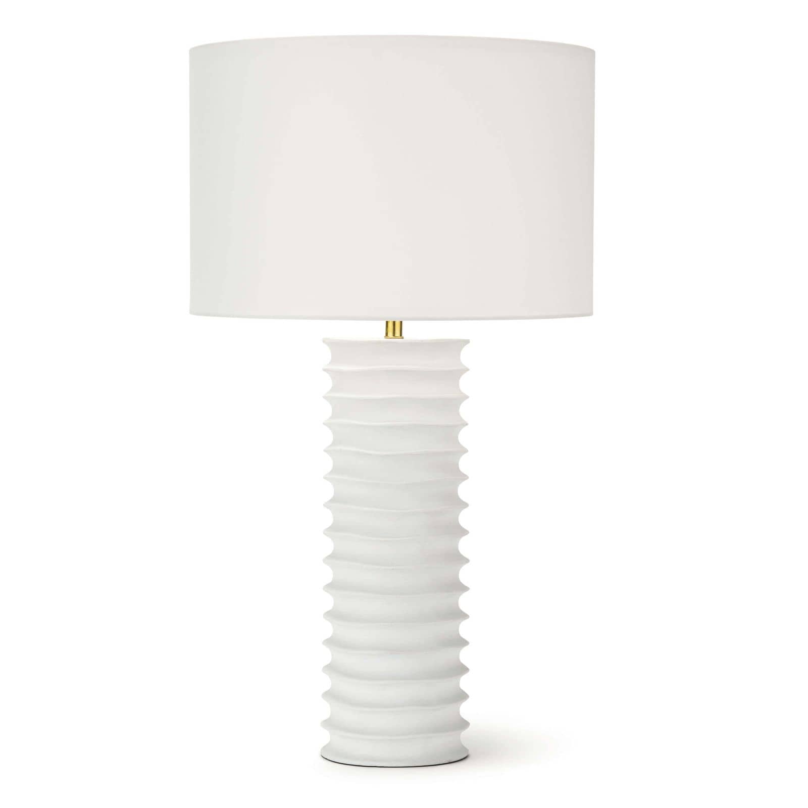 Regina Andrew  Nabu Metal Column Table Lamp (White) Table Lamps Regina Andrew White  