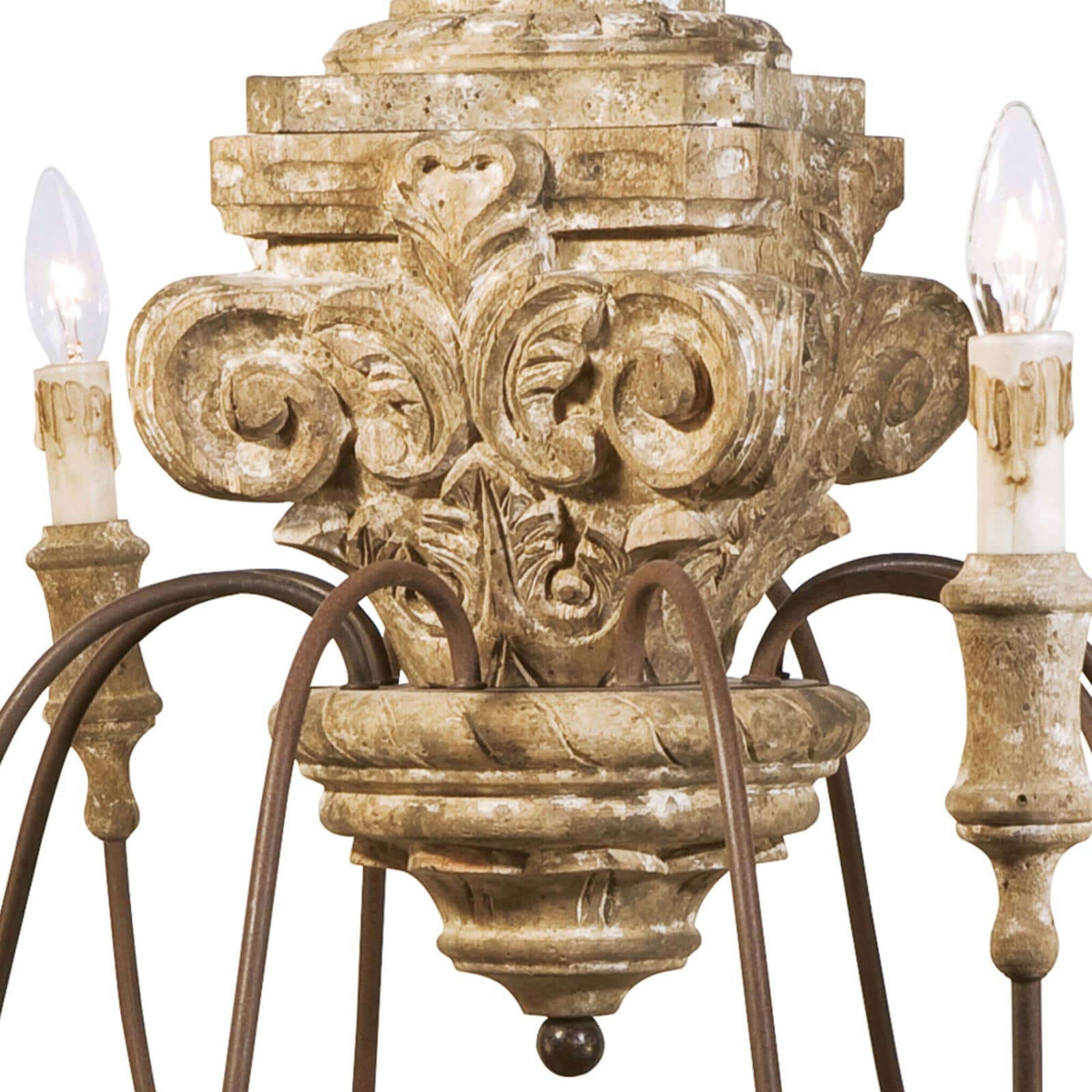 Regina Andrew Wood Carved Chandelier