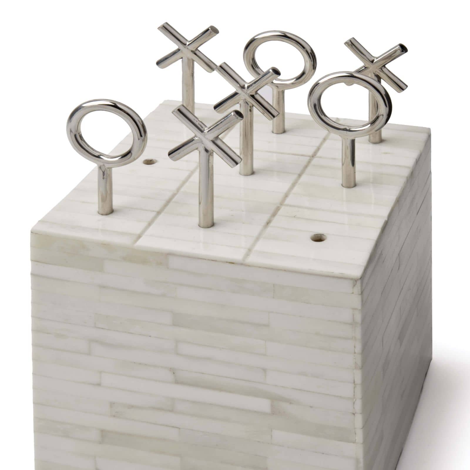 Regina Andrew  Tic Tac Toe Block (White Bone) Decorative Accents Regina Andrew   