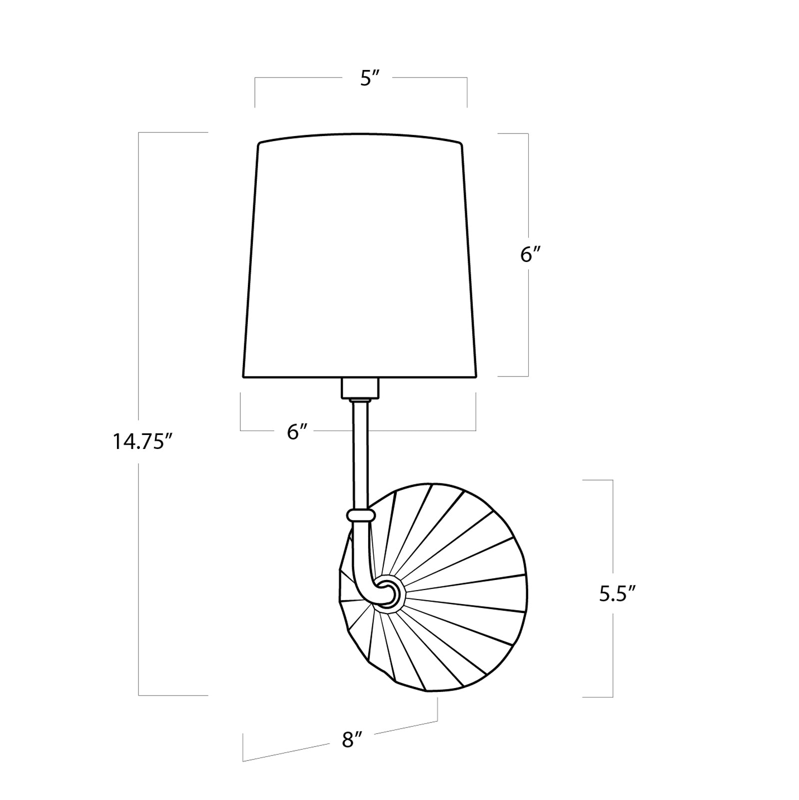 Regina Andrew  Parasol Sconce Wall Sconces Regina Andrew   