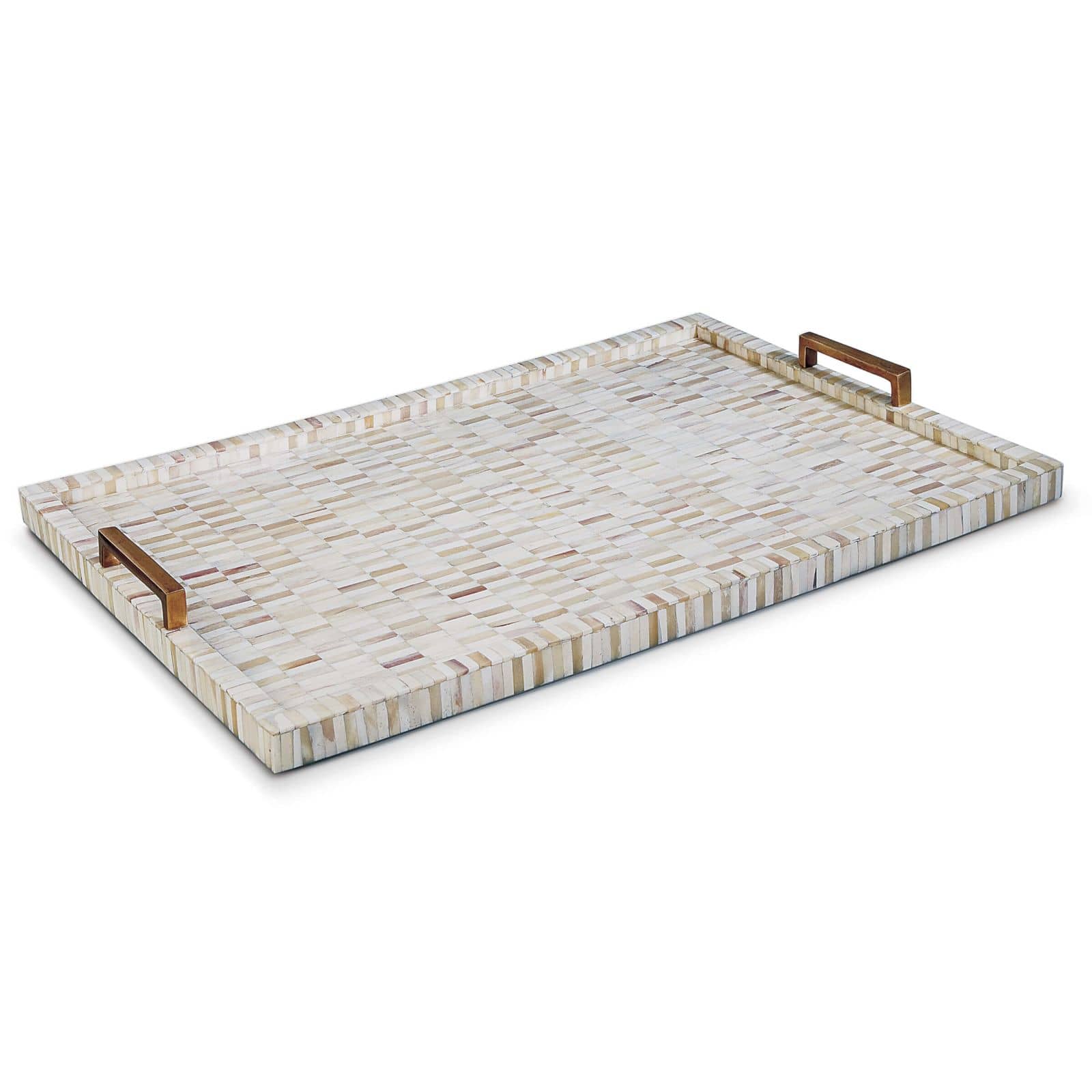 Regina Andrew  Multi-Tone Bone and Brass Tray Trays Regina Andrew Natural  