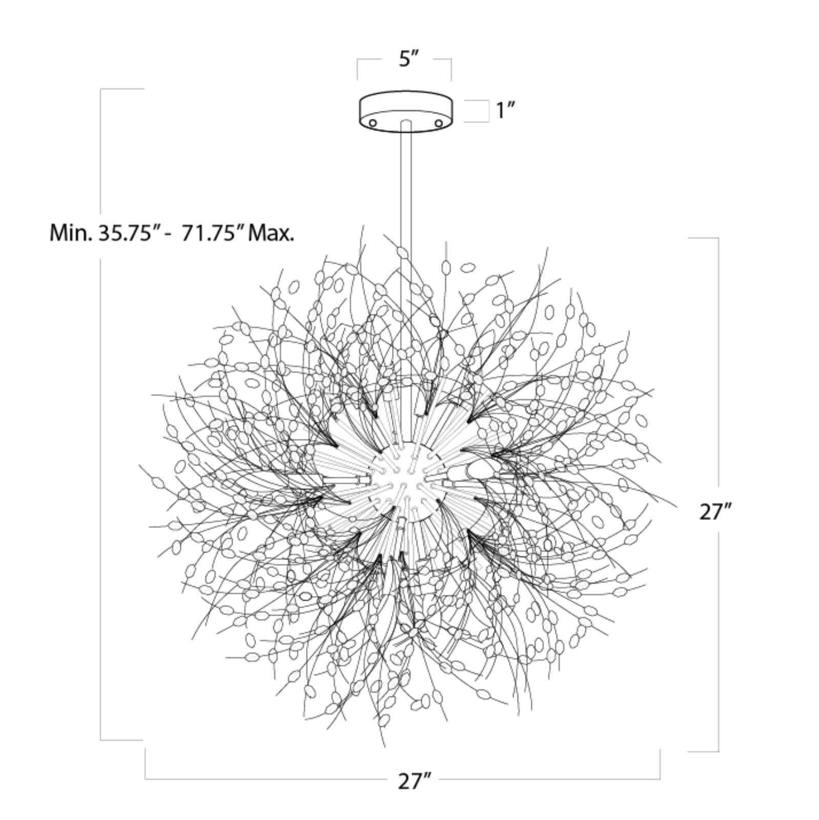 Regina Andrew Chiffon Chandelier Large