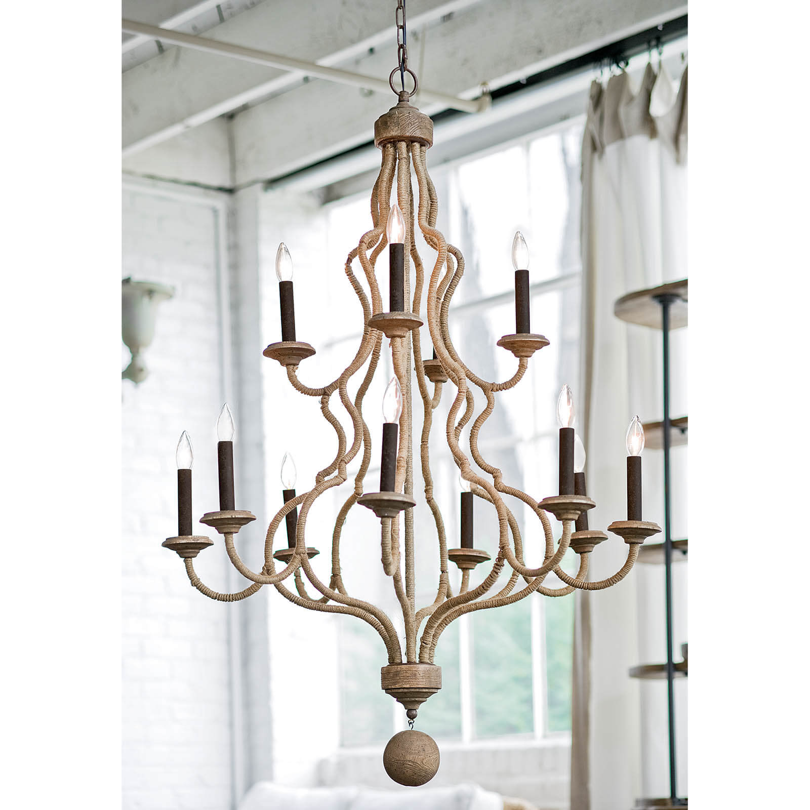 Regina Andrew  Jute Chandelier Chandeliers Regina Andrew   