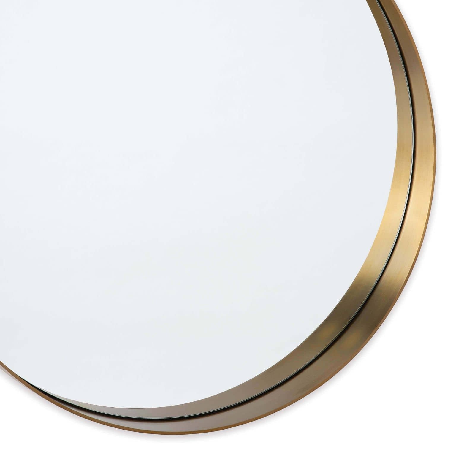 Regina Andrew Gunner Mirror Round (Natural Brass)