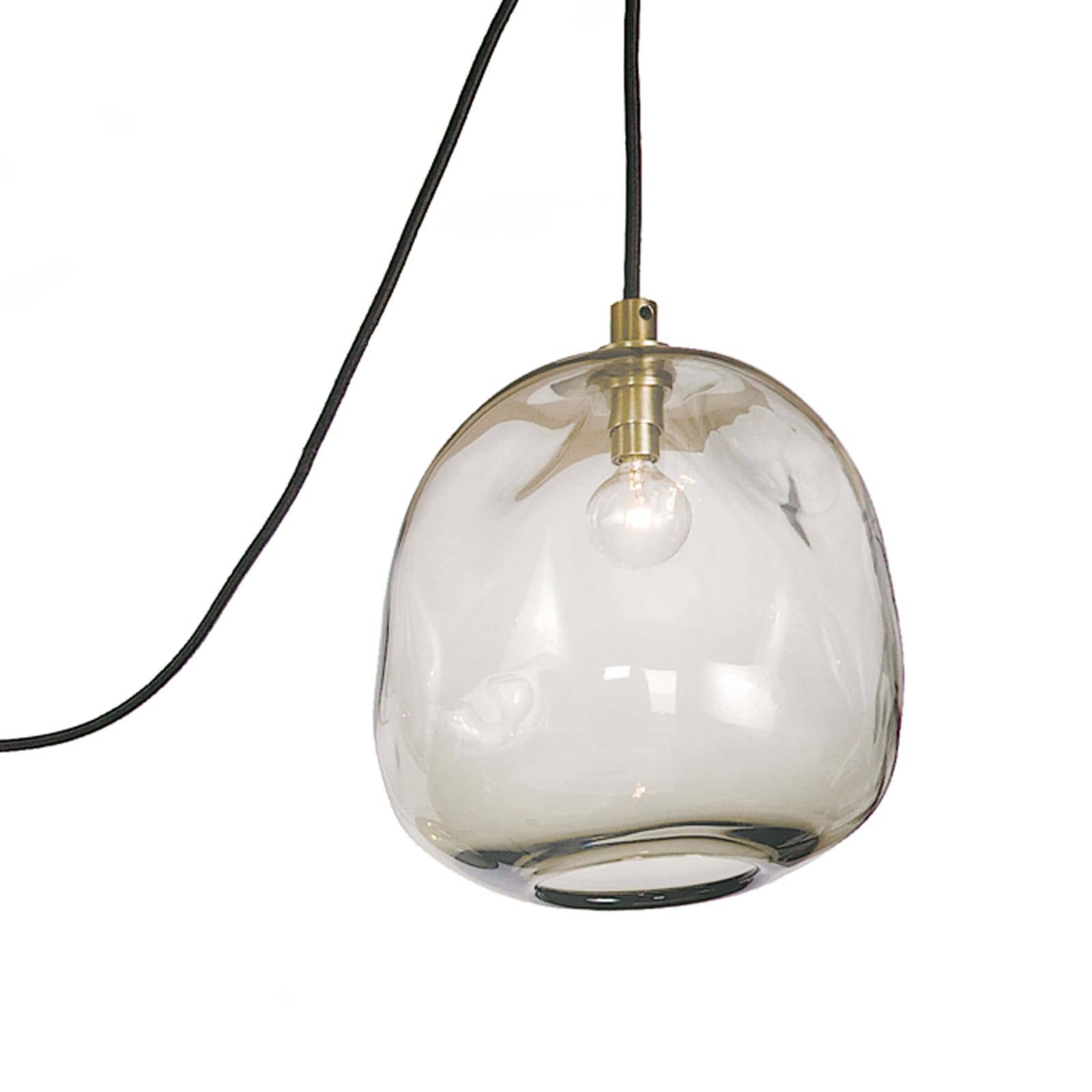 Regina Andrew  Molten Spider Large With Smoke Glass (Natural Brass) Pendants Regina Andrew   