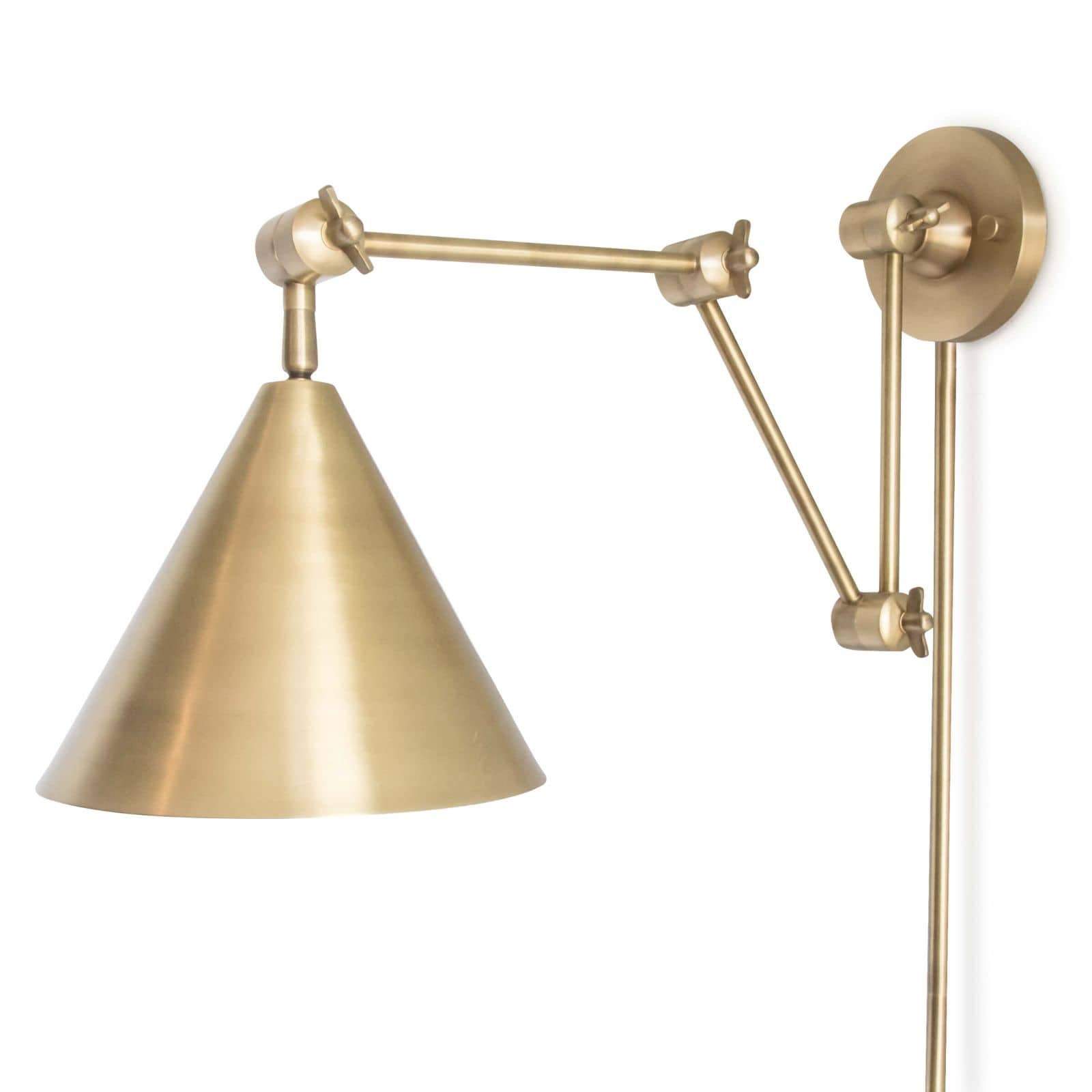 Regina Andrew  Zig-Zag Task Sconce (Natural Brass) Wall Light Fixtures Regina Andrew Natural Brass  