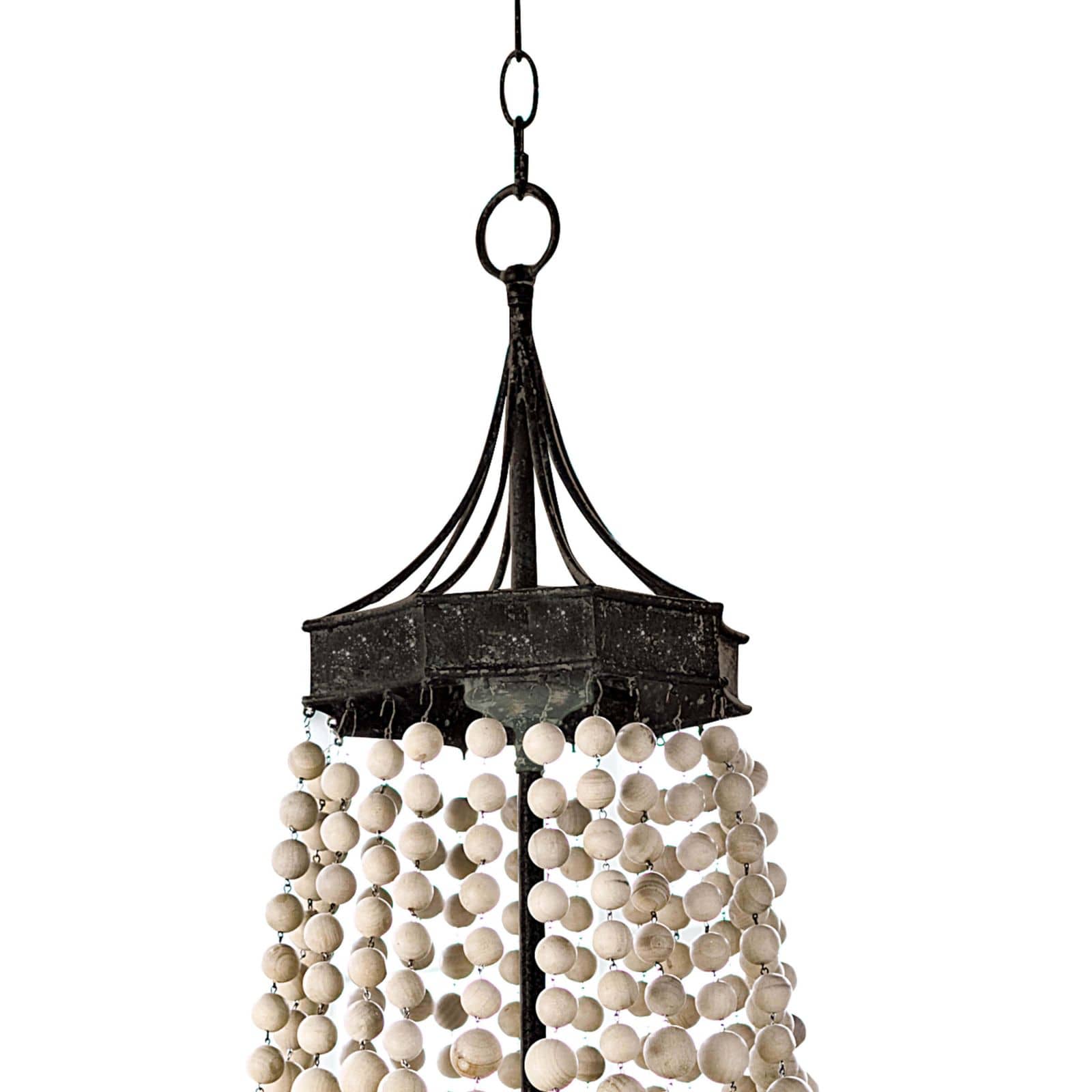 Regina Andrew Wood Beaded Chandelier