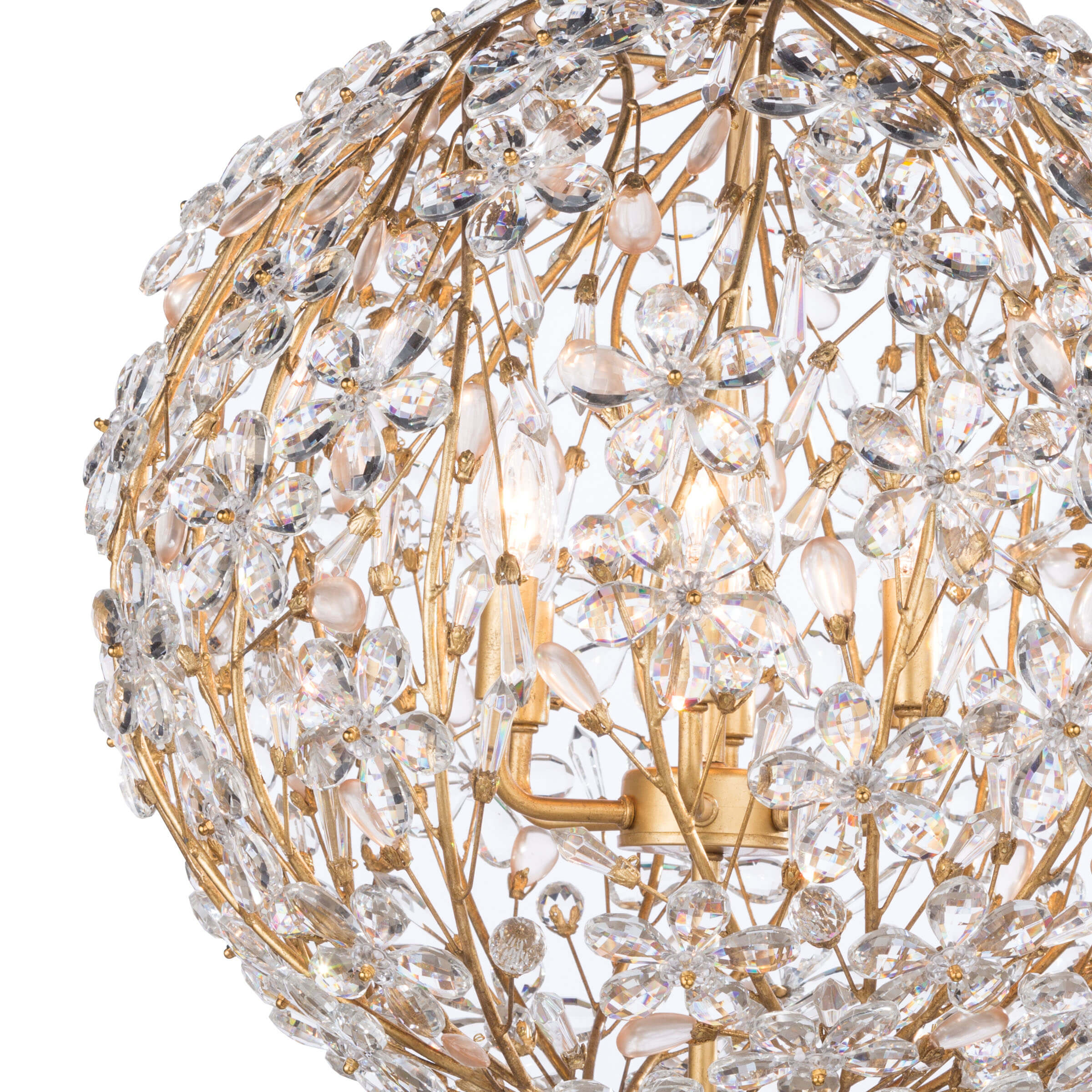 Regina Andrew  Cheshire Chandelier Small (Gold Leaf) Chandeliers Regina Andrew   