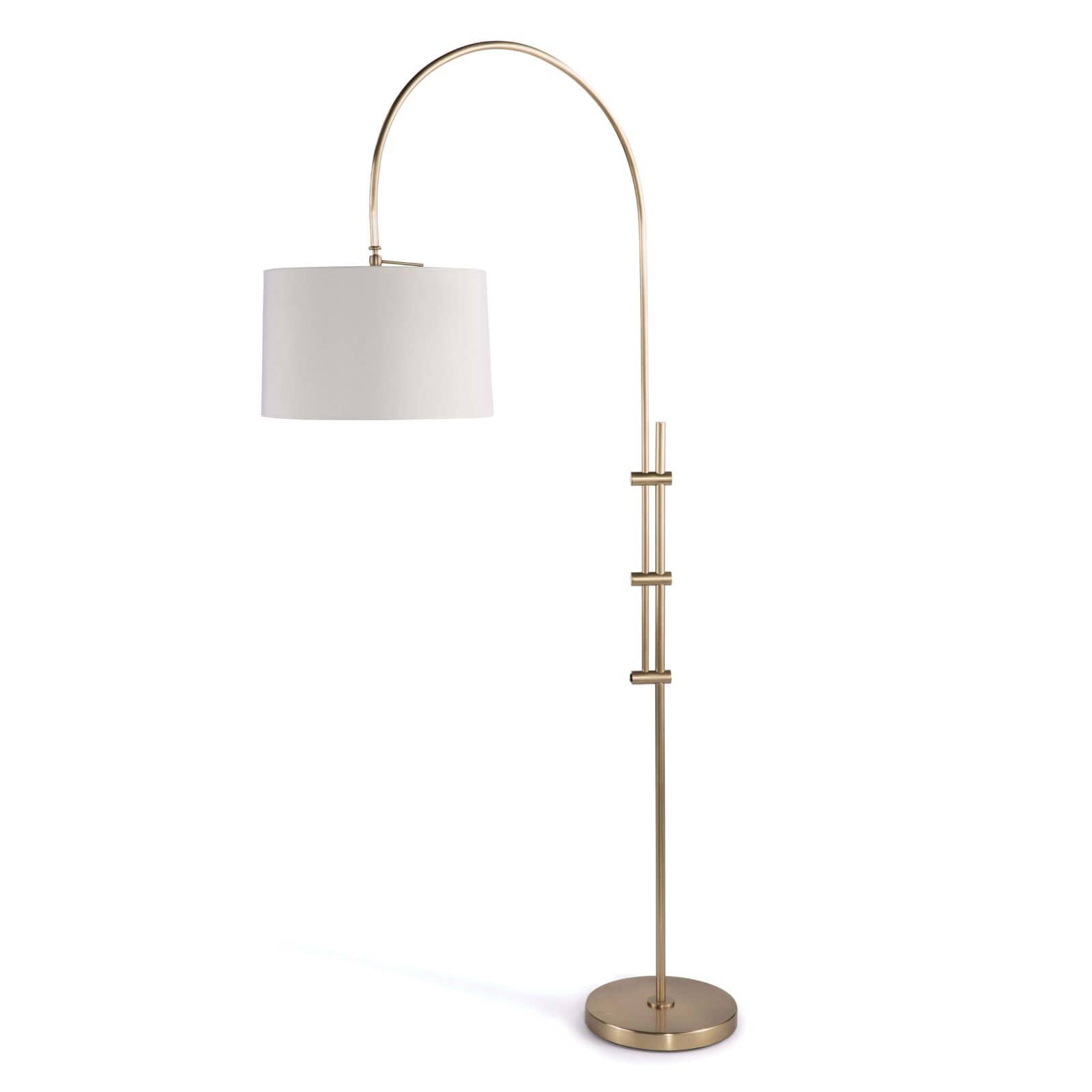 Regina Andrew Arc Floor Lamp With Fabric Shade (Natural Brass)