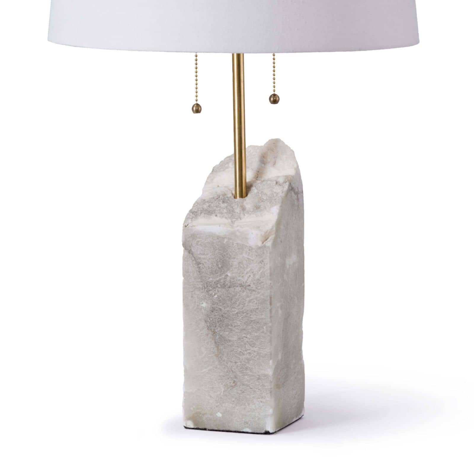 Regina Andrew  Square Raw Alabaster Table Lamp Table Lamps Regina Andrew   