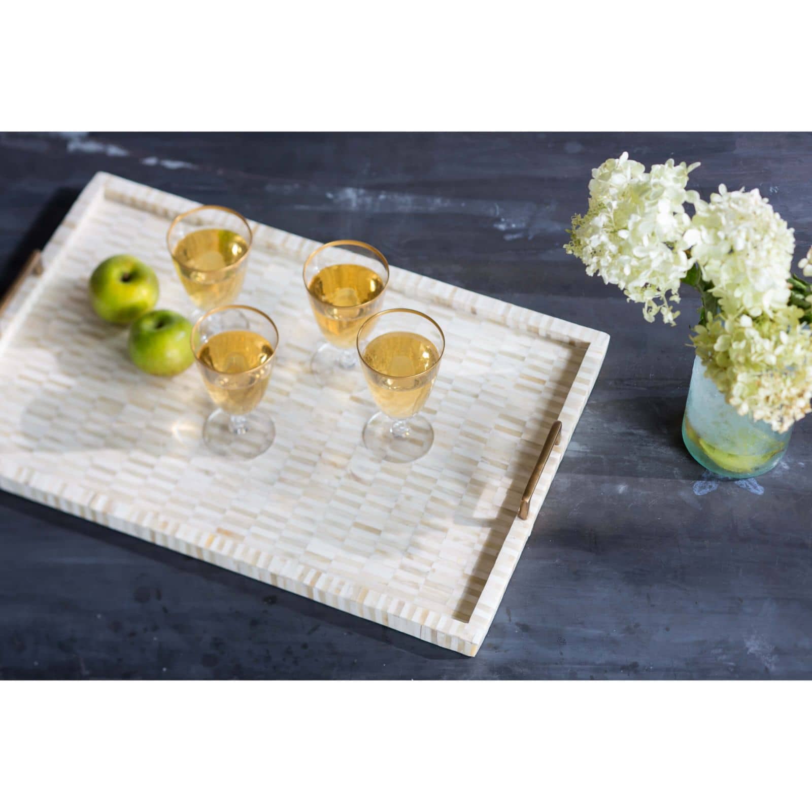 Regina Andrew  Multi-Tone Bone and Brass Tray Trays Regina Andrew   