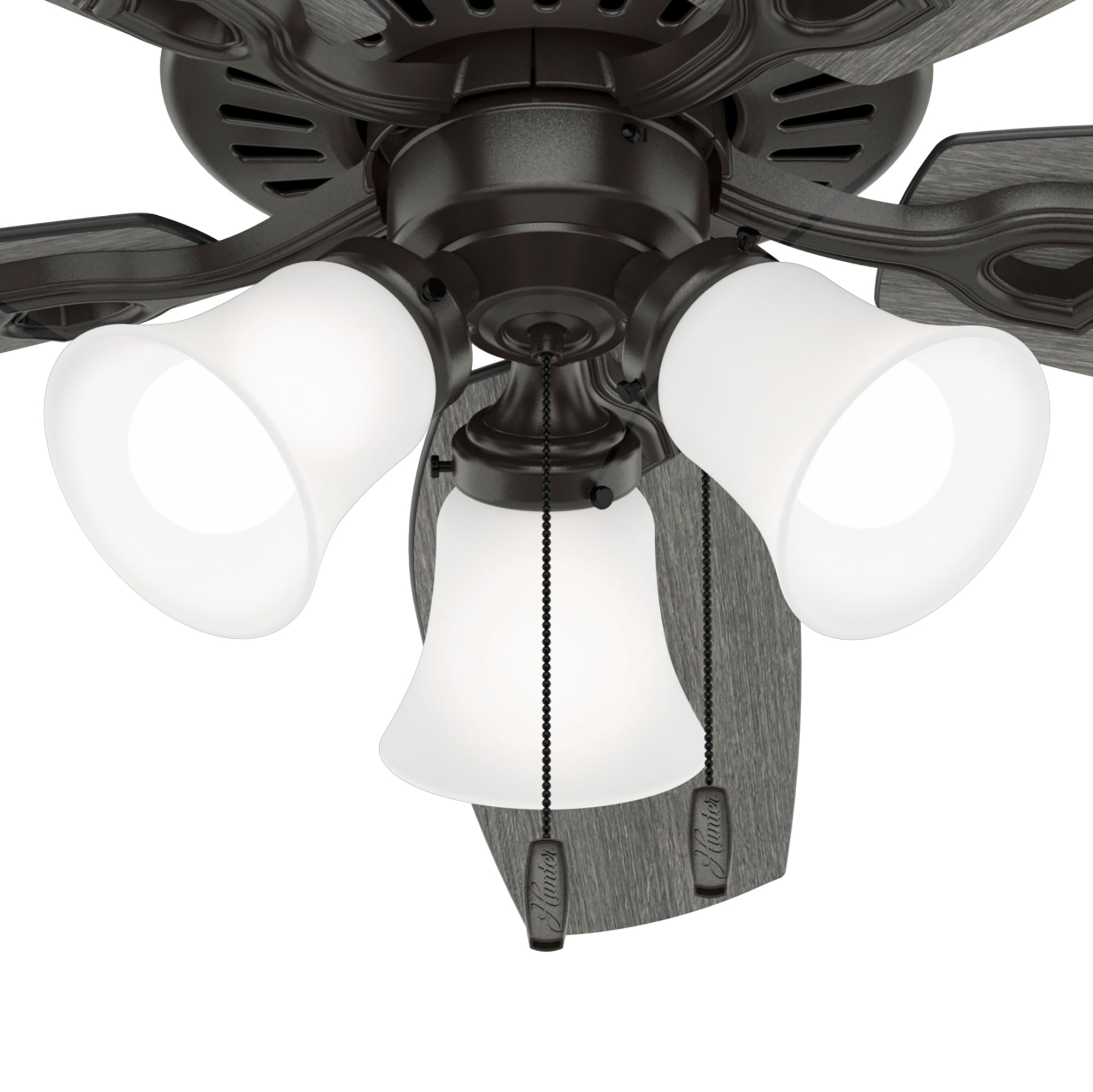 Hunter 52 inch Builder Ceiling Fan with LED Light Kit and Pull Chain Indoor Ceiling Fans Hunter   