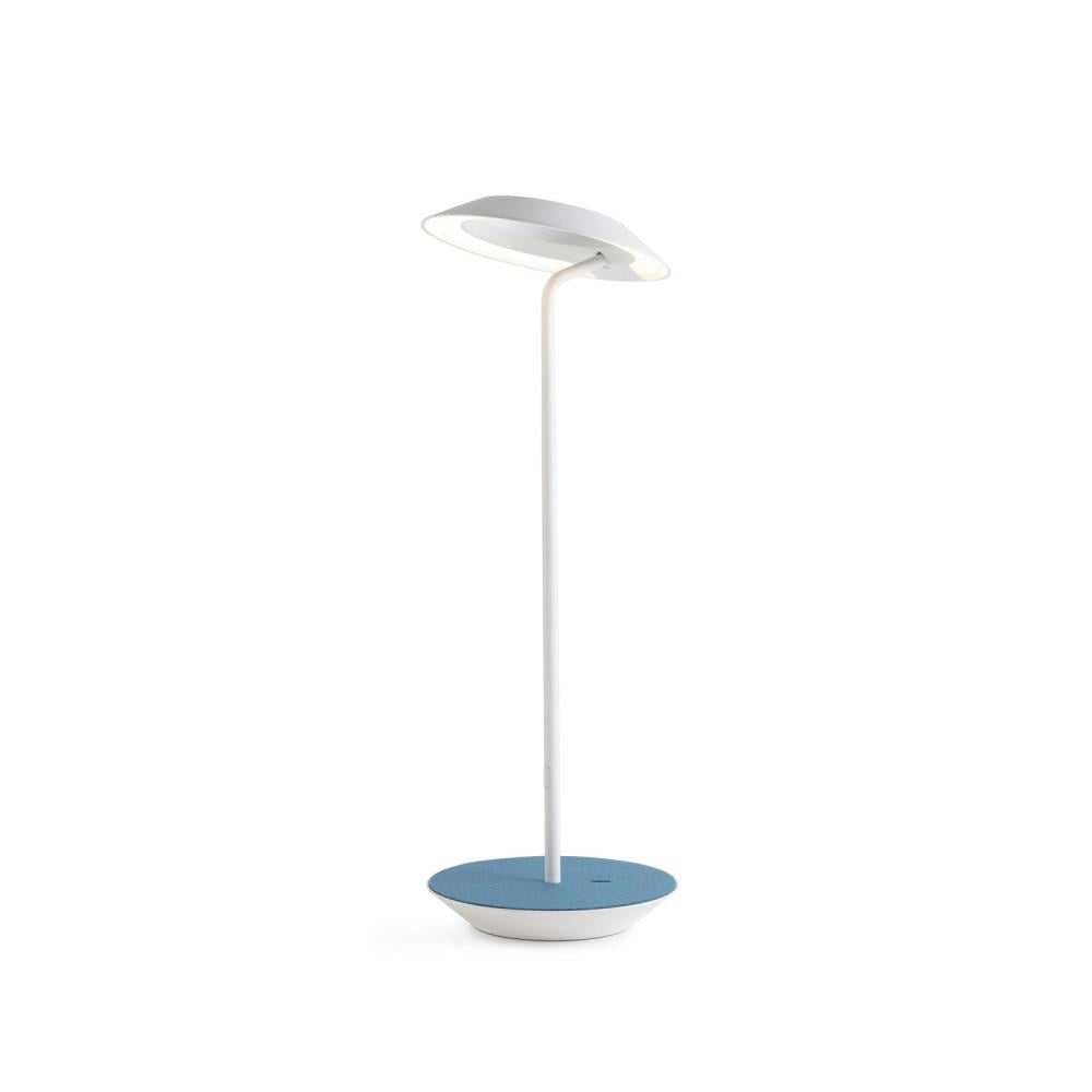 Koncept Inc Royyo Desk Lamp, Matte White body, Azure Felt base plate RYO-SW-MWT-AZF-DSK