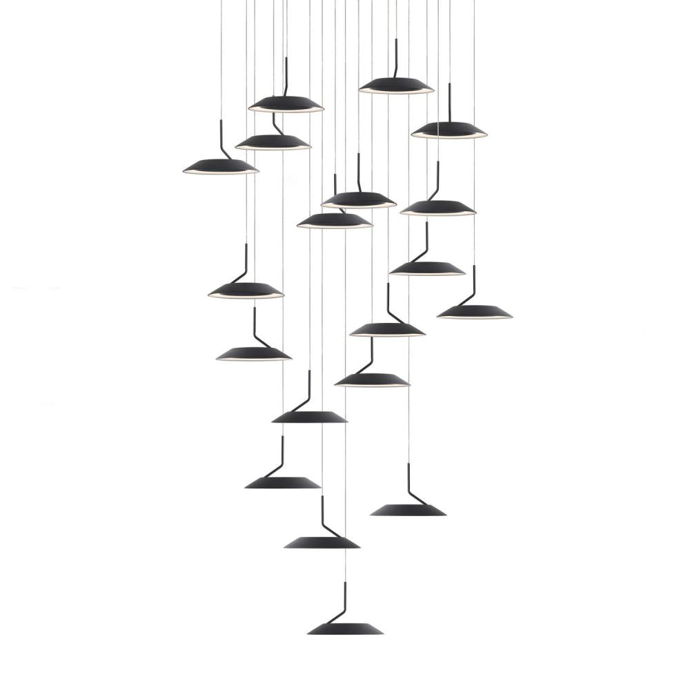 Koncept Inc Royyo Pendant (Circular with 19 pendants), Matte Black, Matte Black Canopy RYP-C19-SW-MTB