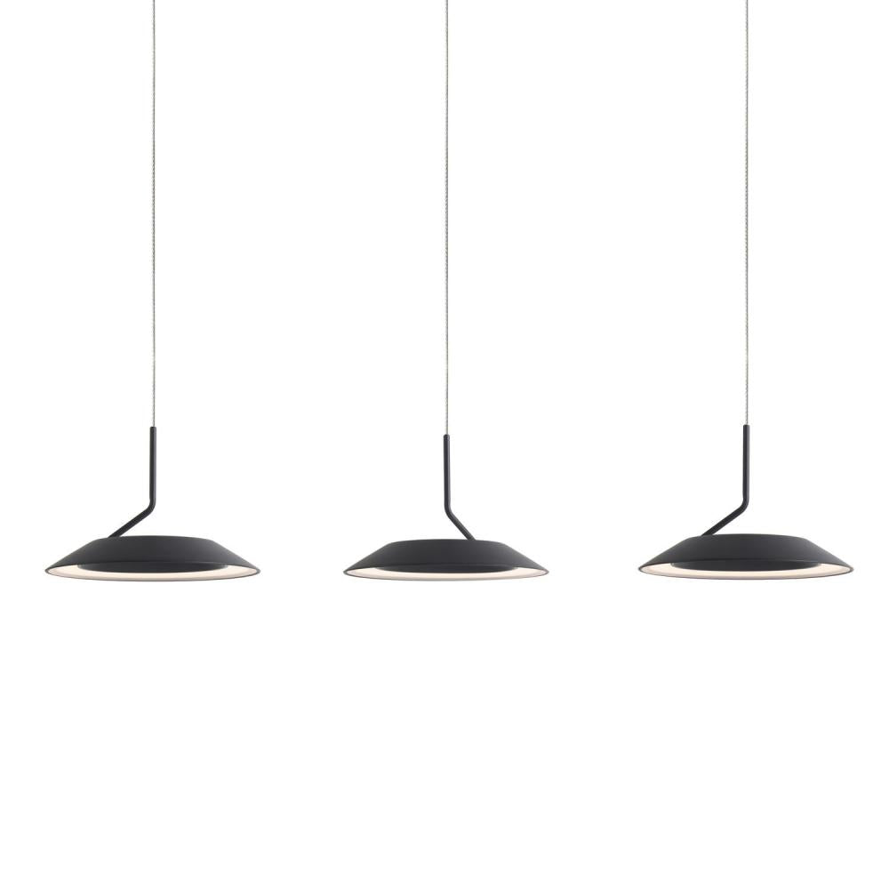 Koncept Inc Royyo Pendant (linear with 3 pendants), Matte Black, Matte Black Canopy RYP-L3-SW-MTB