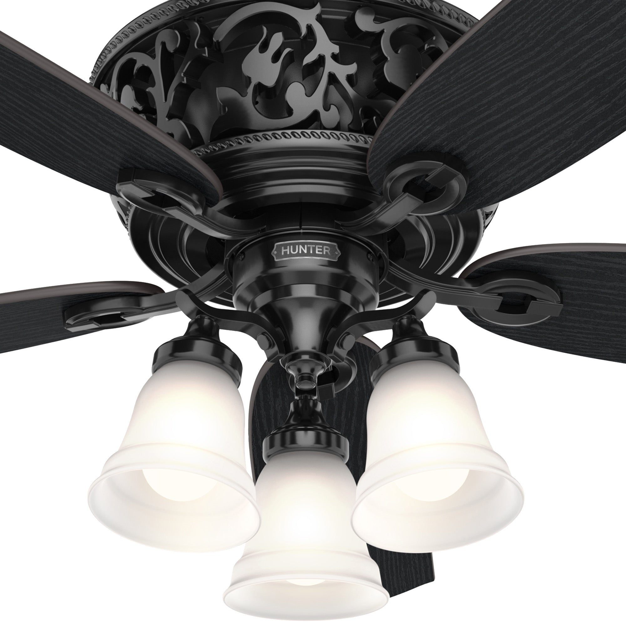 Hunter 54 inch Promenade Ceiling Fan with LED Light Kit and Handheld Remote Indoor Ceiling Fans Hunter   