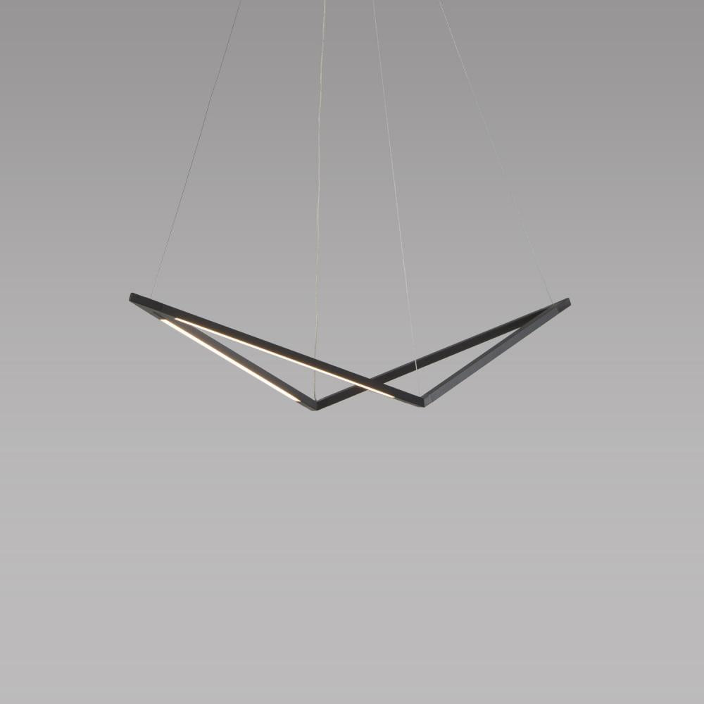 Koncept Inc Z-Bar Pendant Small Bird, Soft Warm, Matte Black, 34" x 10.5" x 6.7" ZBP-16-B-SW-MTB-CNP Pendant Koncept Inc Black  