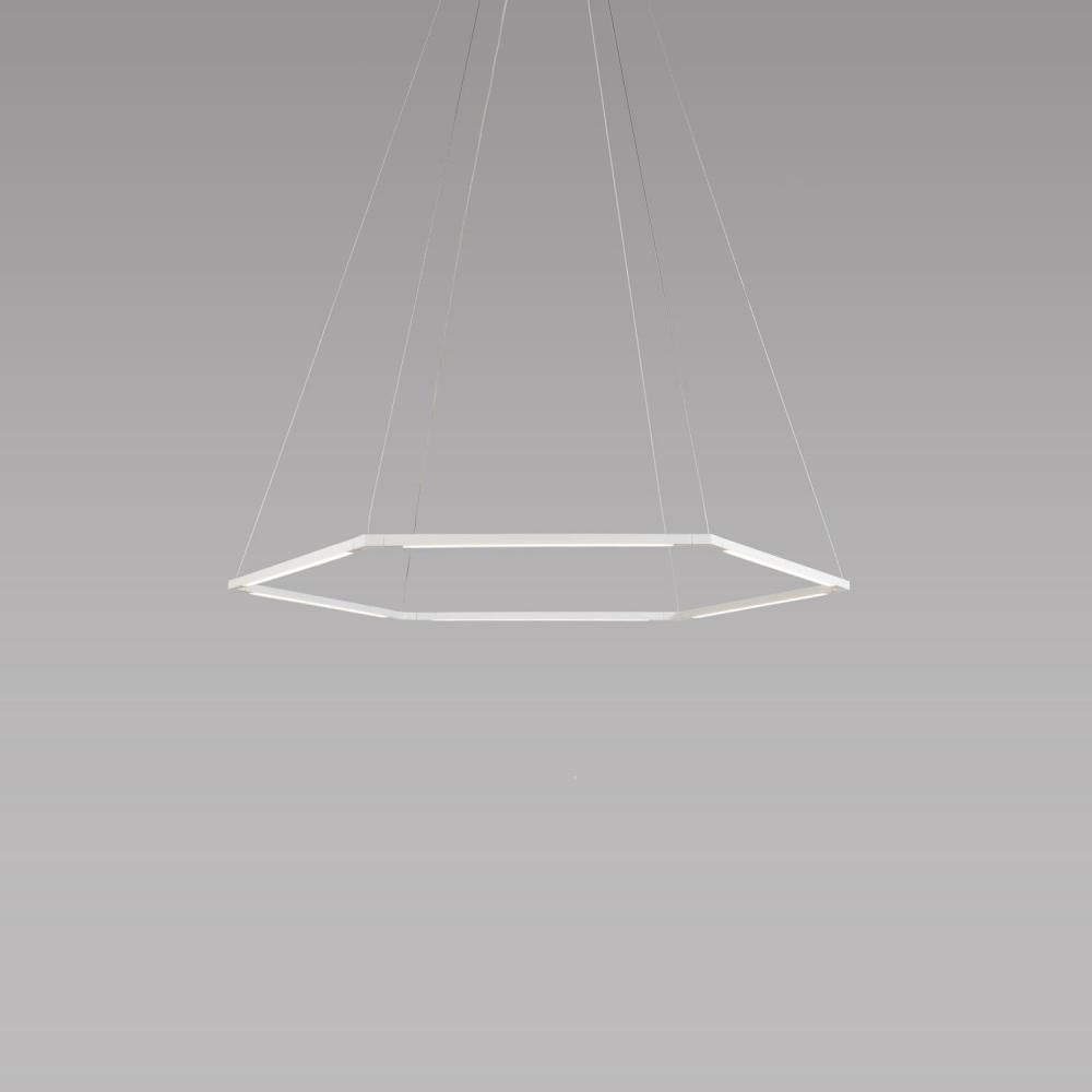 Koncept Inc Z-Bar Pendant Small Honeycomb, Soft Warm, Matte White, 36" x 32" ZBP-16-H-SW-MWT-CNP