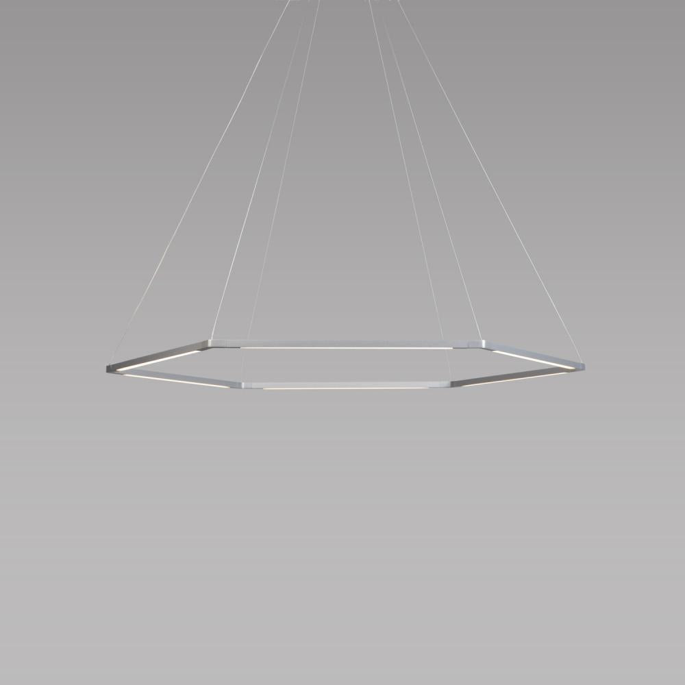 Koncept Inc Z-Bar Pendant Small Honeycomb, Soft Warm, Silver, 36" x 32" ZBP-16-H-SW-SIL-CNP