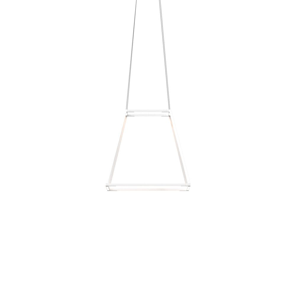 Koncept Inc Z-Bar Pendant Rise Small Square, Soft Warm, Matte White, 18" x 18" x 17" ZBP-16-RS-SW-MWT-CNP