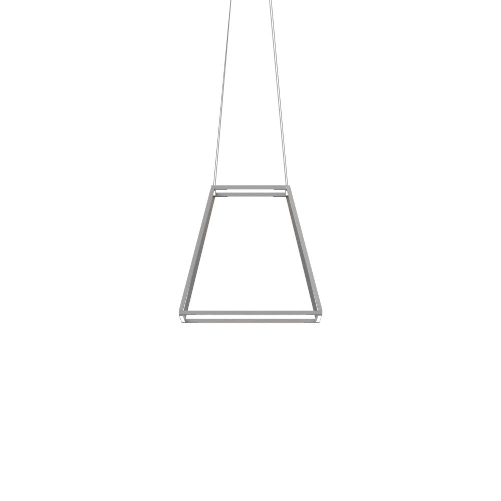 Koncept Inc Z-Bar Pendant Rise Small Square, Soft Warm, Silver, 18" x 18" x 17" ZBP-16-RS-SW-SIL-CNP