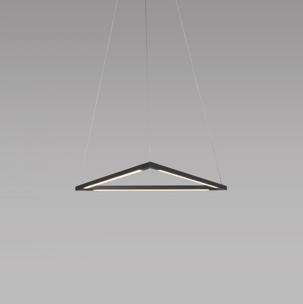 Koncept Inc Z-Bar Pendant Small Triangle, Soft Warm, Matte Black, 18" x 16" ZBP-16-T-SW-MTB-CNP