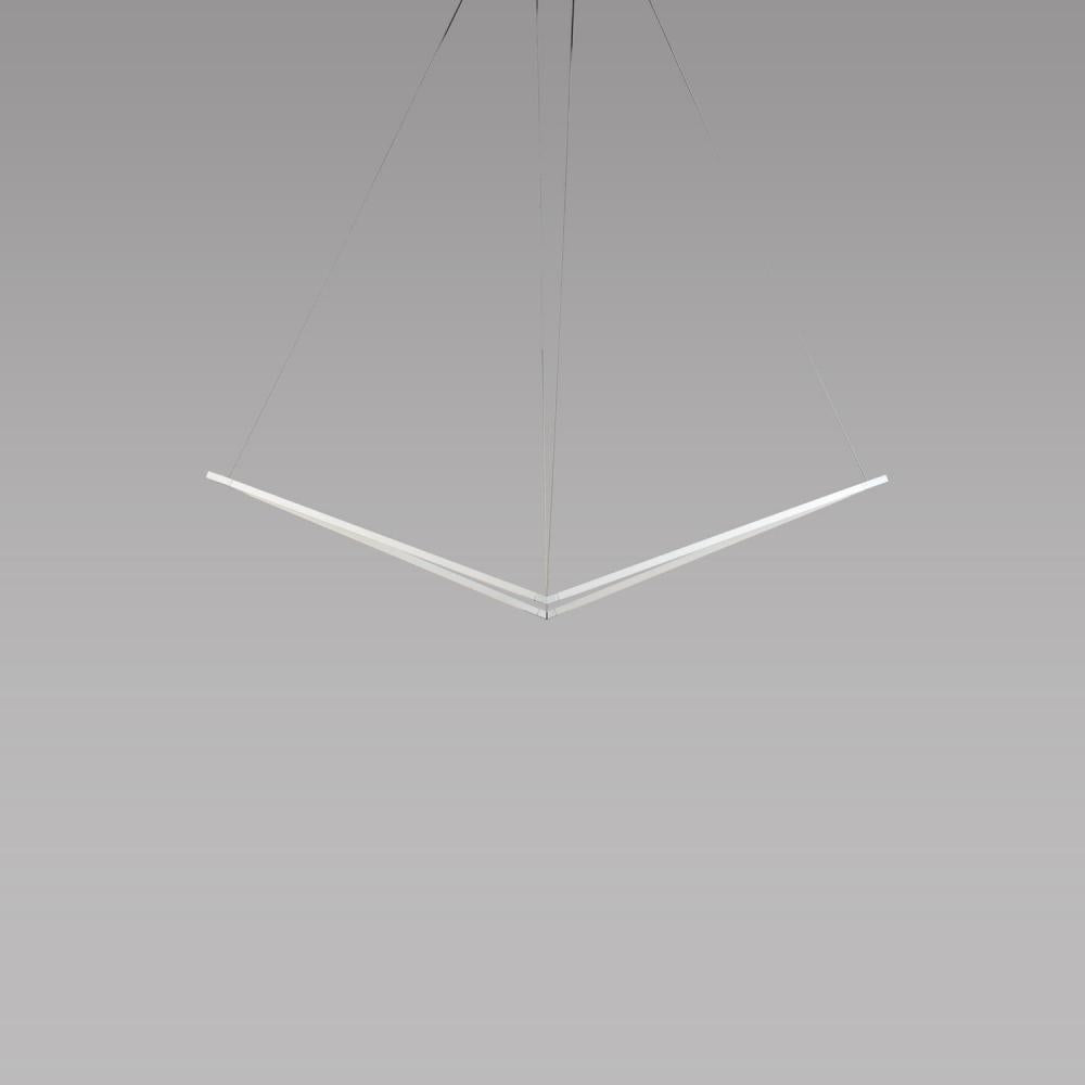 Koncept Inc Z-Bar Pendant Medium Bird, Soft Warm, Matte White, 49" x 15" x 9.3" ZBP-24-B-SW-MWT-CNP