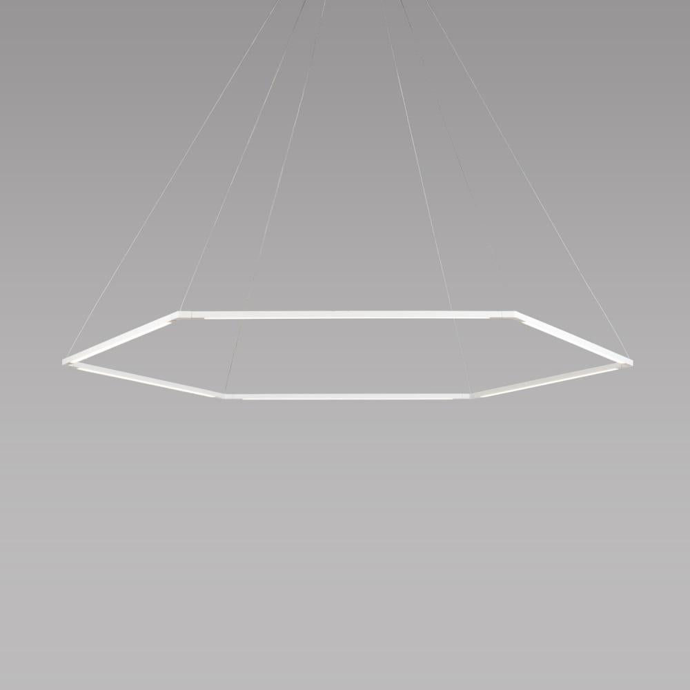 Koncept Inc Z-Bar Pendant Medium Honeycomb, Soft Warm, Matte White, 52" x 45" ZBP-24-H-SW-MWT-CNP