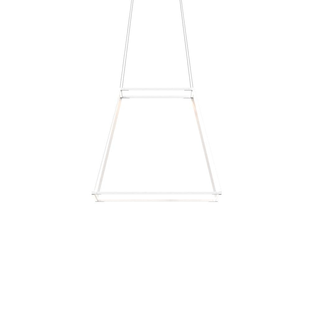 Koncept Inc Z-Bar Pendant Rise Medium Square, Soft Warm, Matte White, 26" x 26" x 22" ZBP-24-RS-SW-MWT-CNP