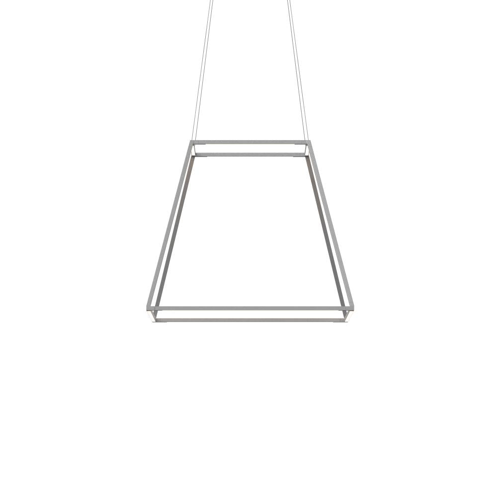 Koncept Inc Z-Bar Pendant Rise Medium Square, Soft Warm, Silver, 26" x 26" x 22" ZBP-24-RS-SW-SIL-CNP